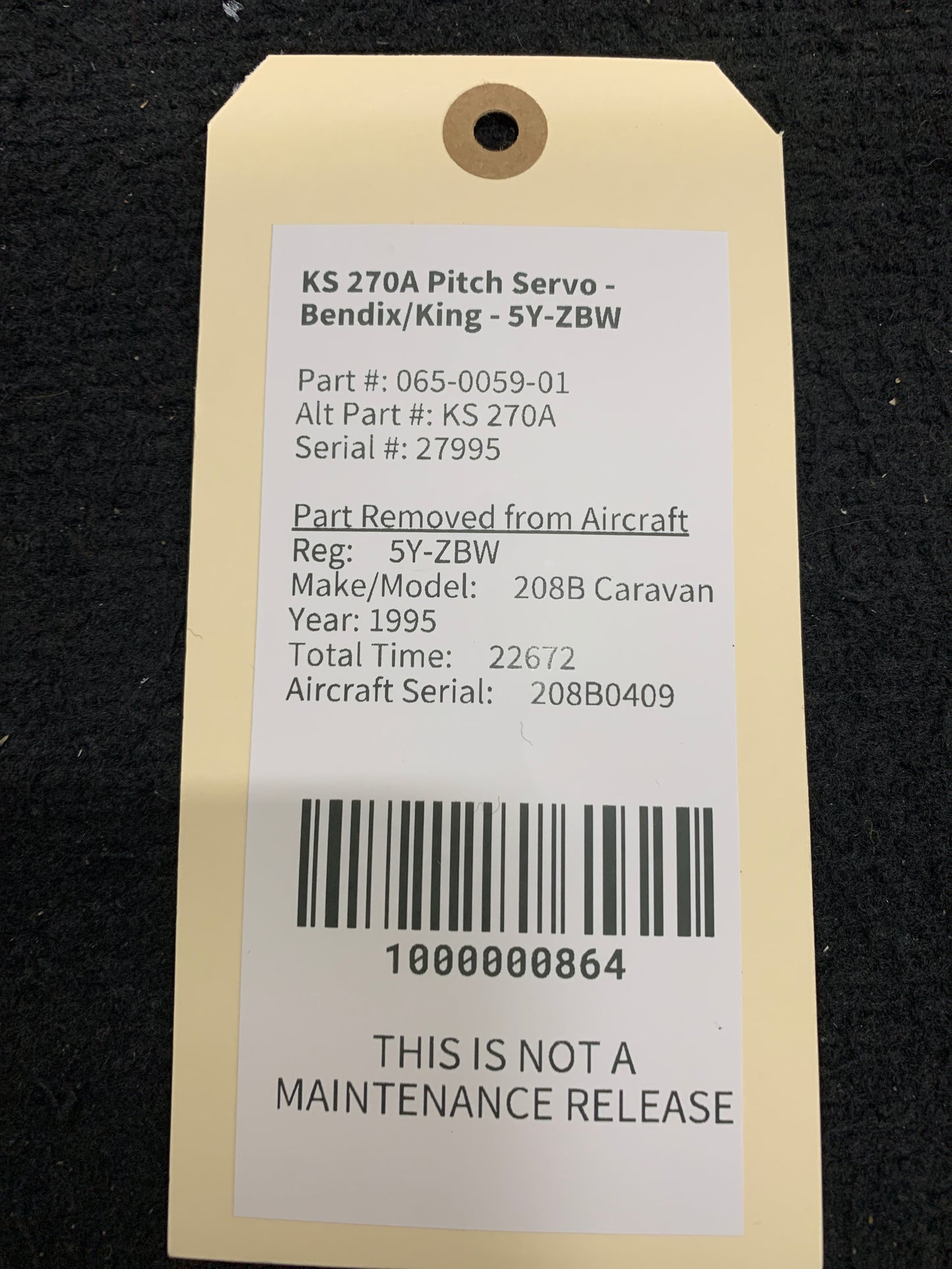 KS 270A Pitch Servo - Bendix/King - 5Y-ZBW