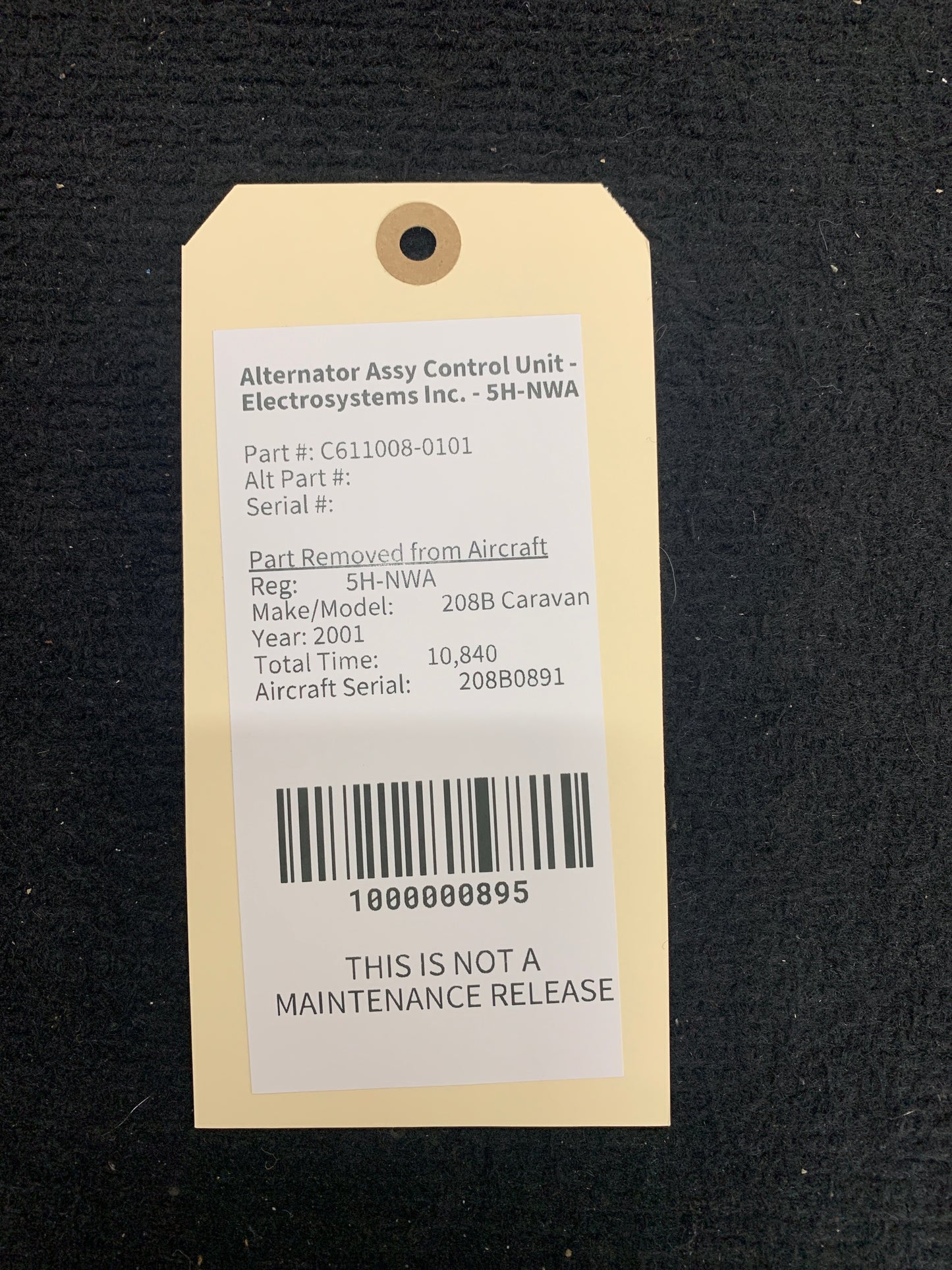Alternator Assy Control Unit - Electrosystems Inc. - 5H-NWA