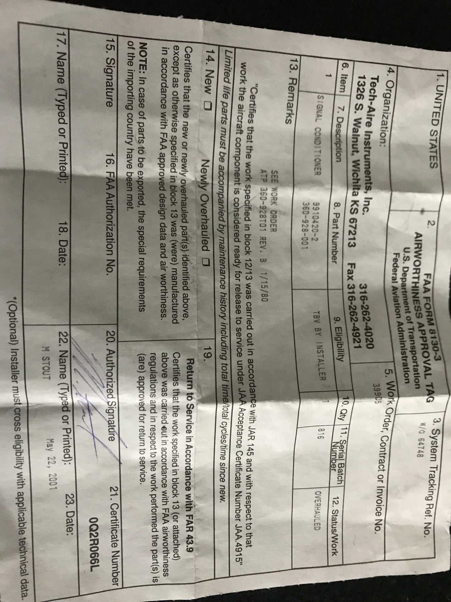 Signal Conditioner - Cessna - PS Surplus