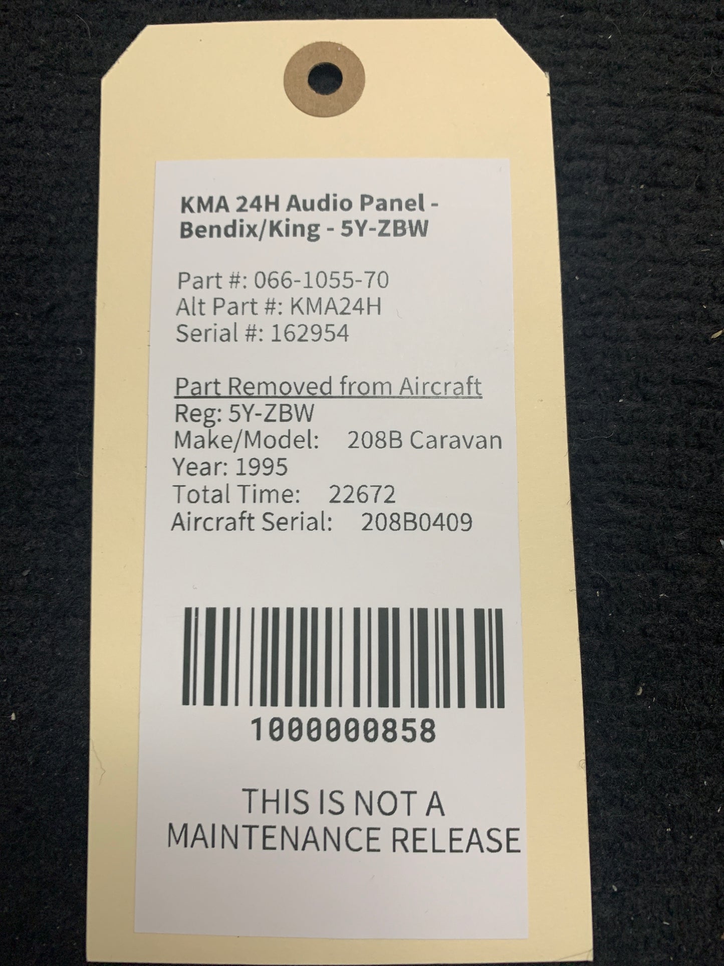 KMA 24H Audio Panel - Bendix/King - 5Y-ZBW
