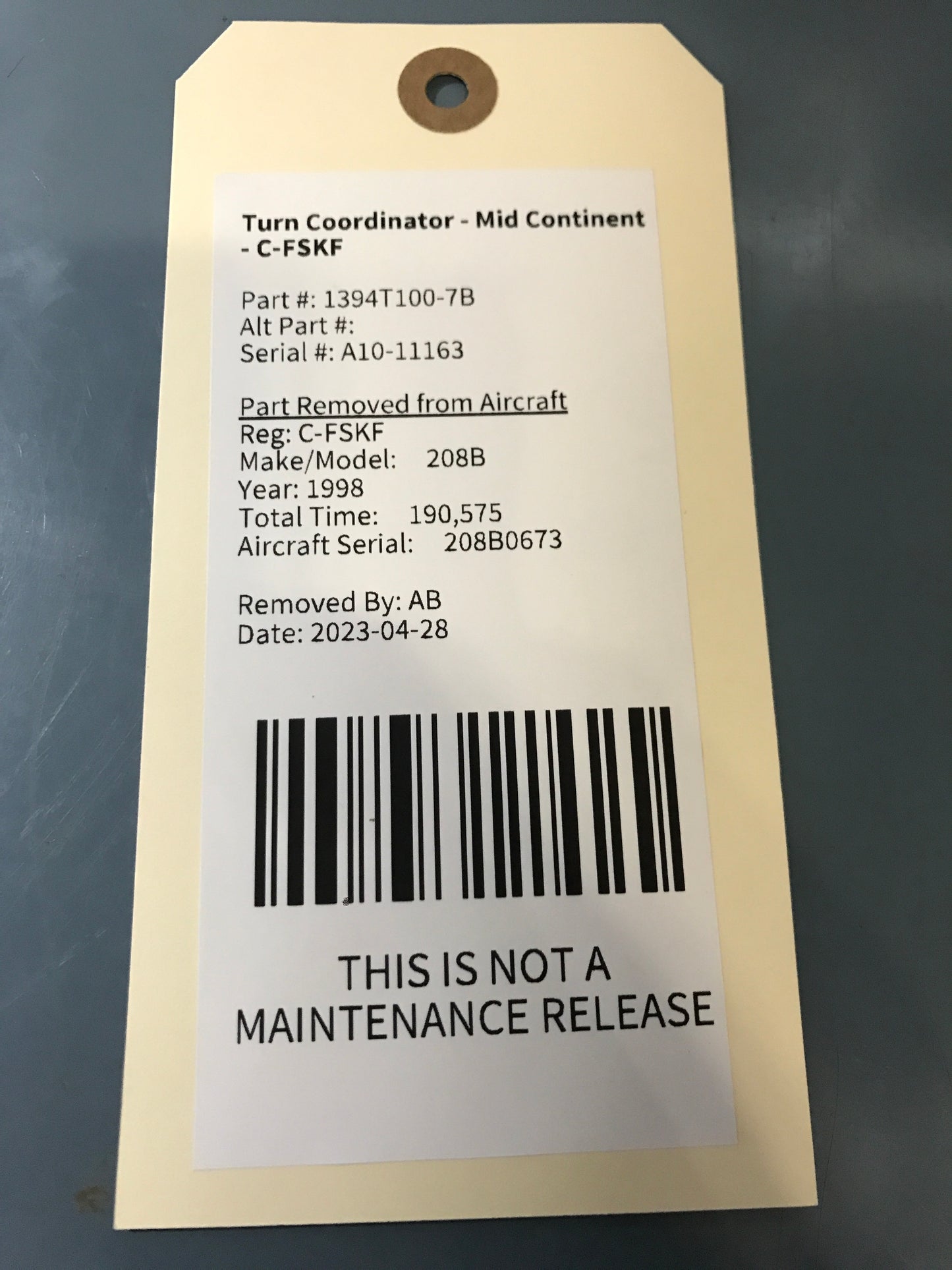 Turn Coordinator - CORE - Mid Continent - C-MISC