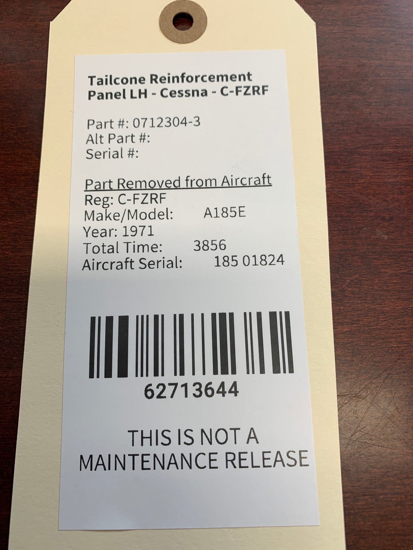 Tailcone Reinforcement Panel LH - Cessna - C-FZRF