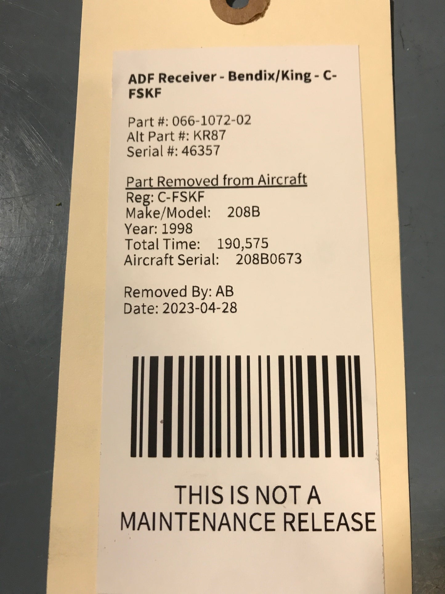 ADF Receiver - Bendix/King - C-MISC