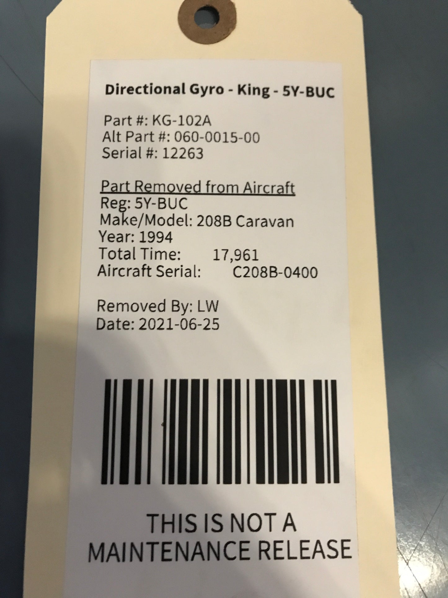 KG 102A Directional Gyro - Bendix / King - 5Y-BUC