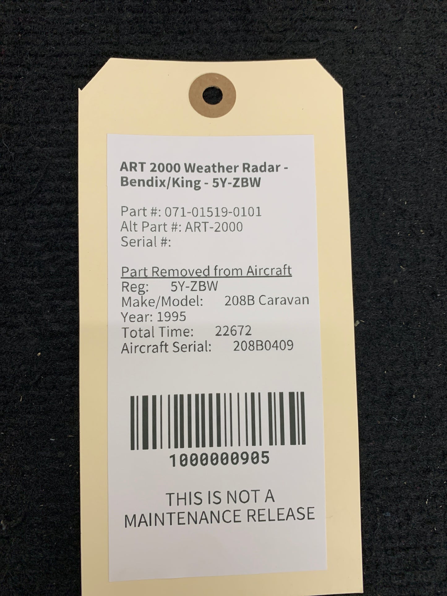 ART 2000 Weather Radar - Bendix/King - 5Y-ZBW