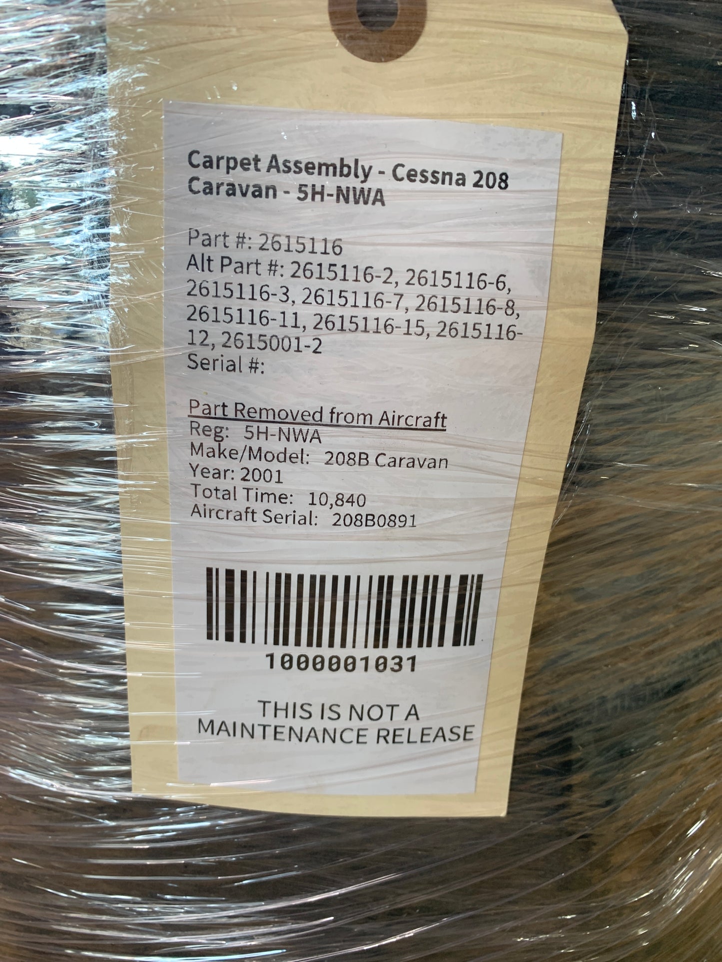 Carpet Assembly - Cessna 208 Caravan - 5H-NWA