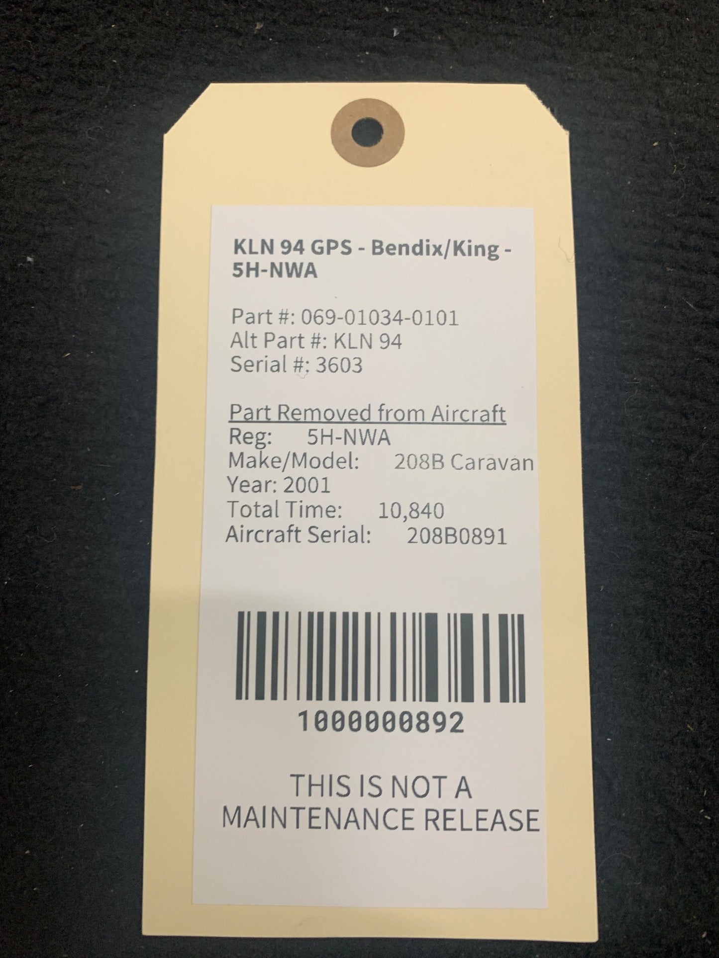 Color GPS Receiver KLN 94 - Bendix/King - 5H-NWA