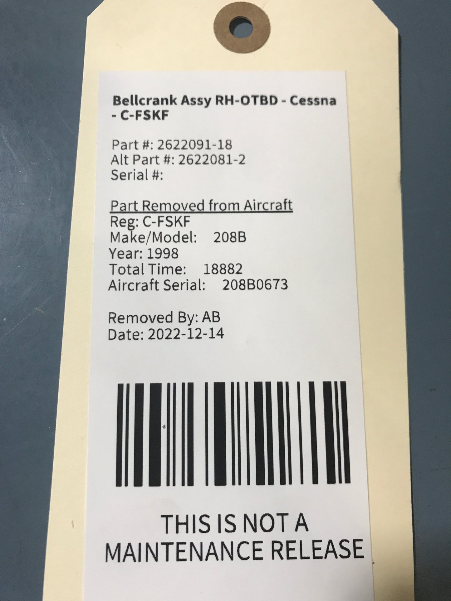 Bellcrank Assy RH-OTBD - Cessna - C-MISC