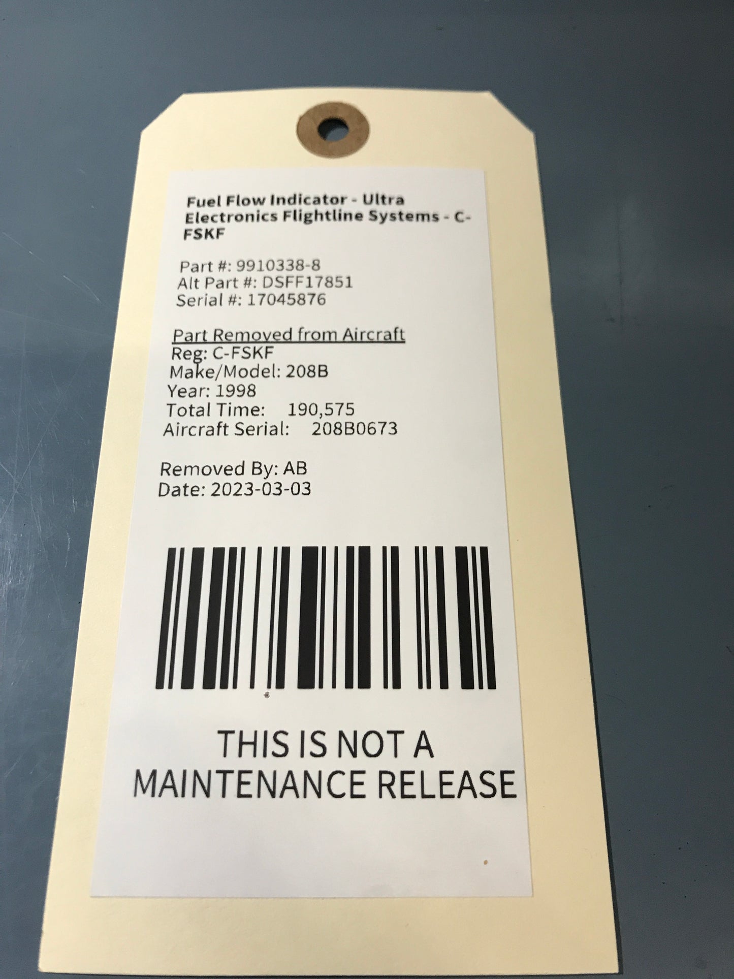 Fuel Flow Indicator - Ultra Electronics Flightline Systems - C-MISC