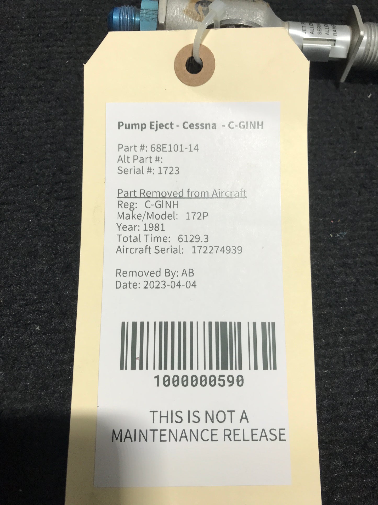 Pump Eject - Allen Aircraft Prod. - C-GINH