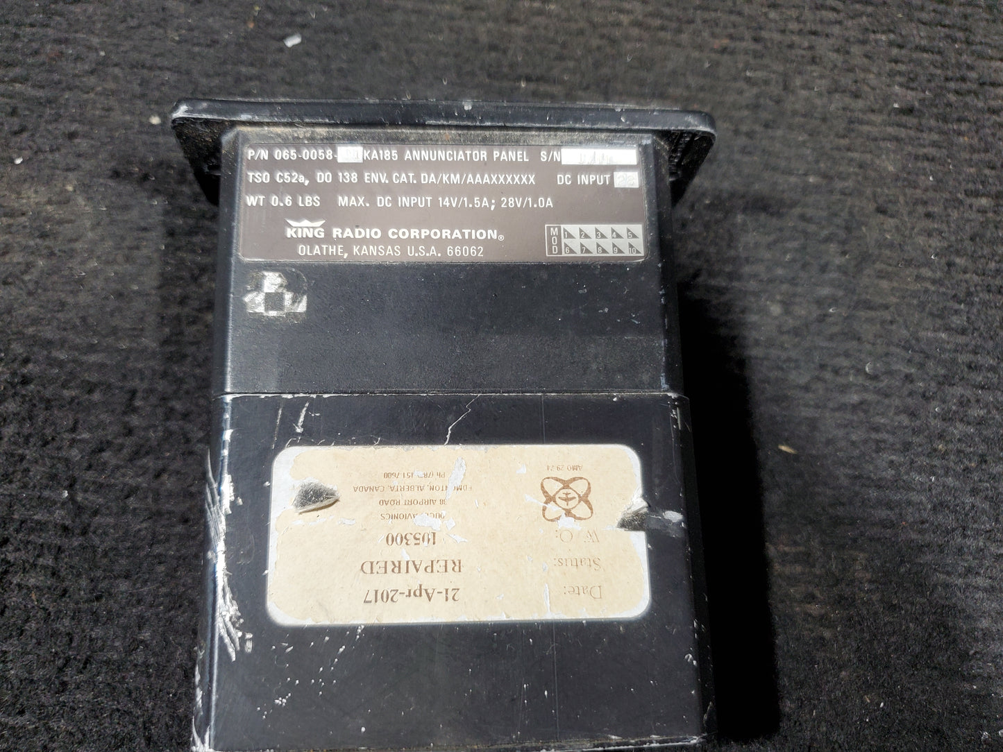 Annunciator Panel - King - C-MISC