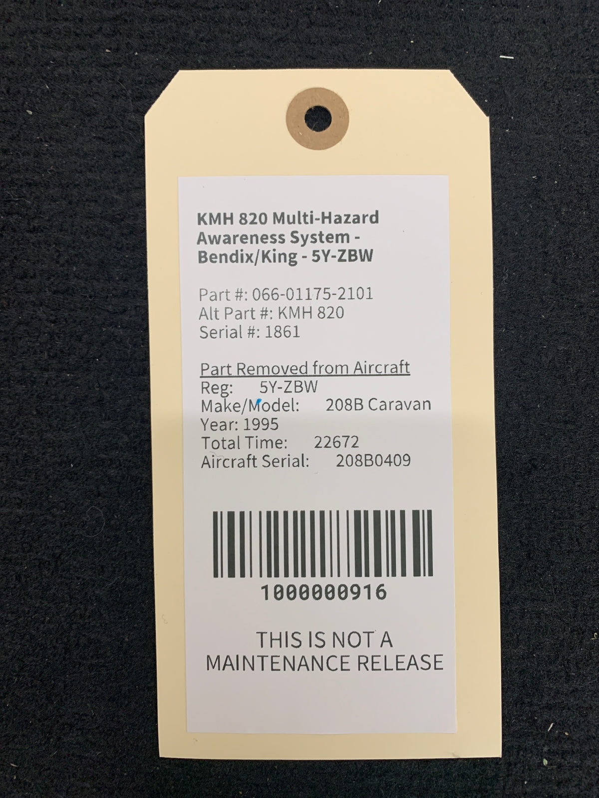 KMH 820 Multi-Hazard Awareness System - Bendix/King - 5Y-ZBW