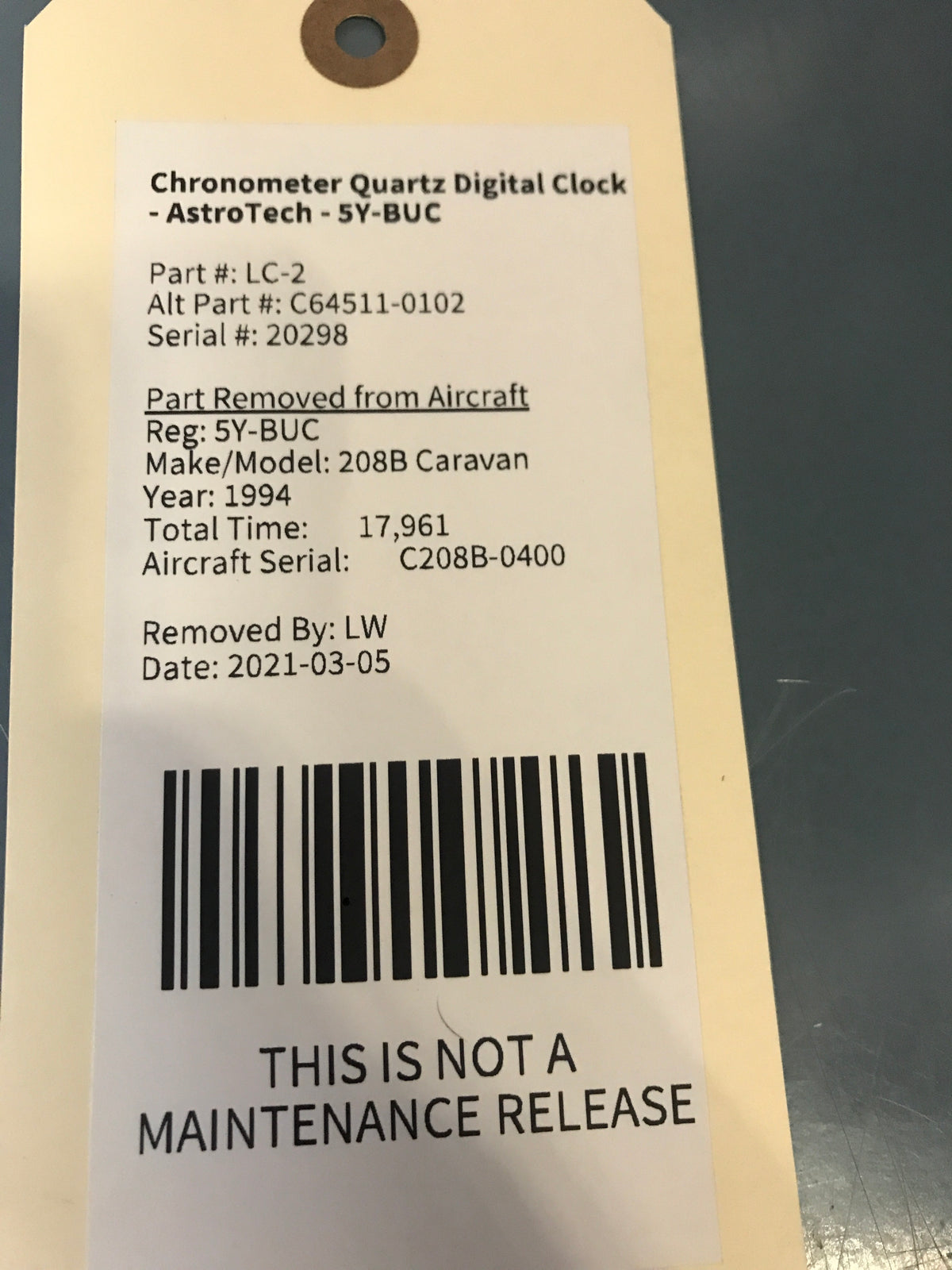 LC-2 Chronometer Quartz Digital Clock - AstroTech - 5Y-BUC