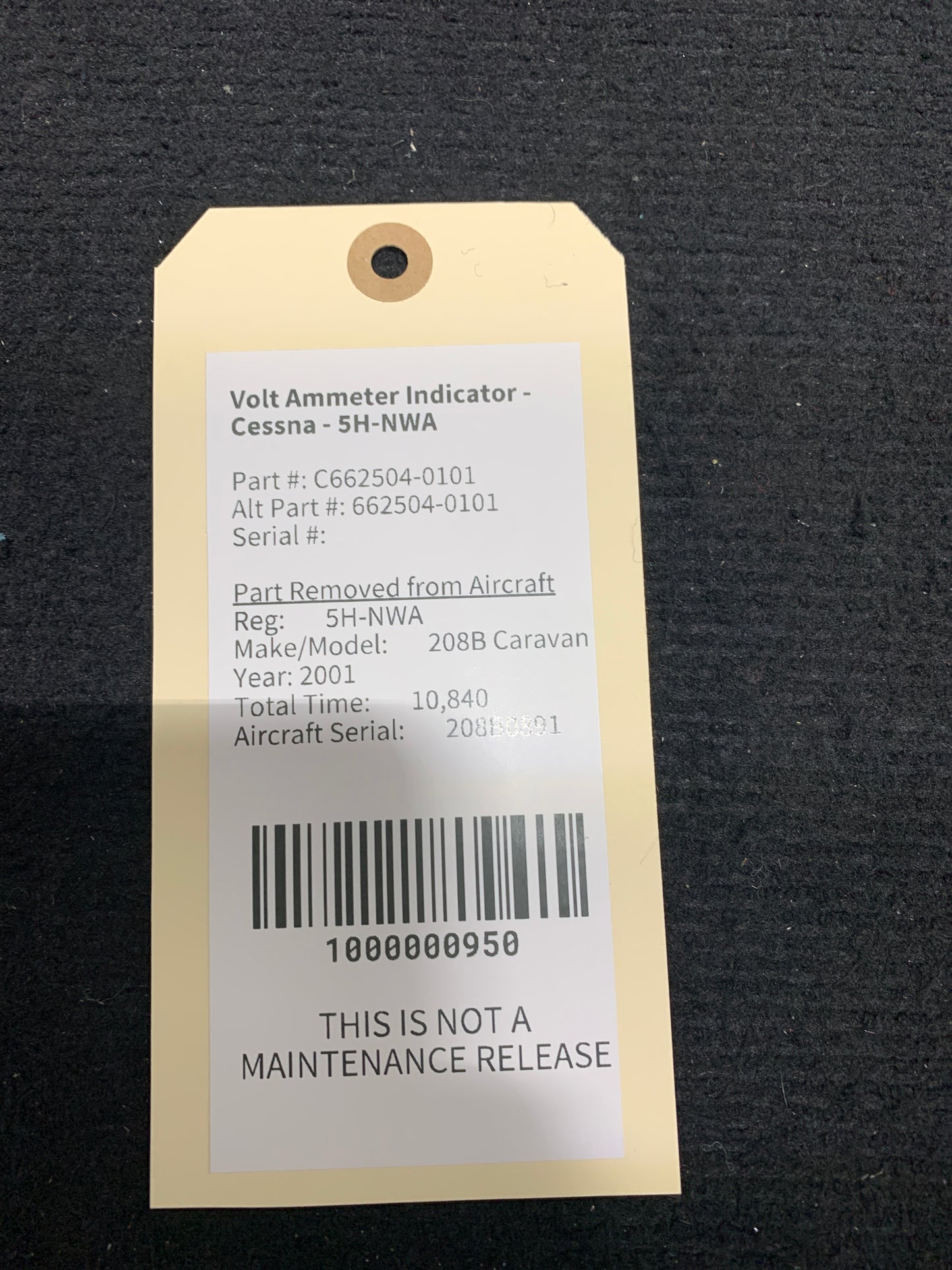 Volt Ammeter Indicator - Cessna - 5H-NWA