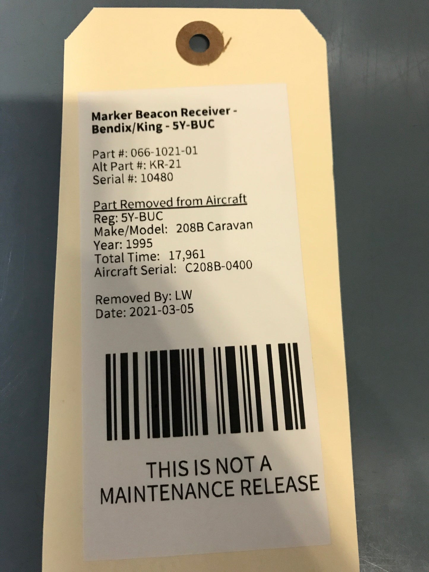 KR-21 - Marker Beacon Receiver - Bendix/King - 5Y-BUC