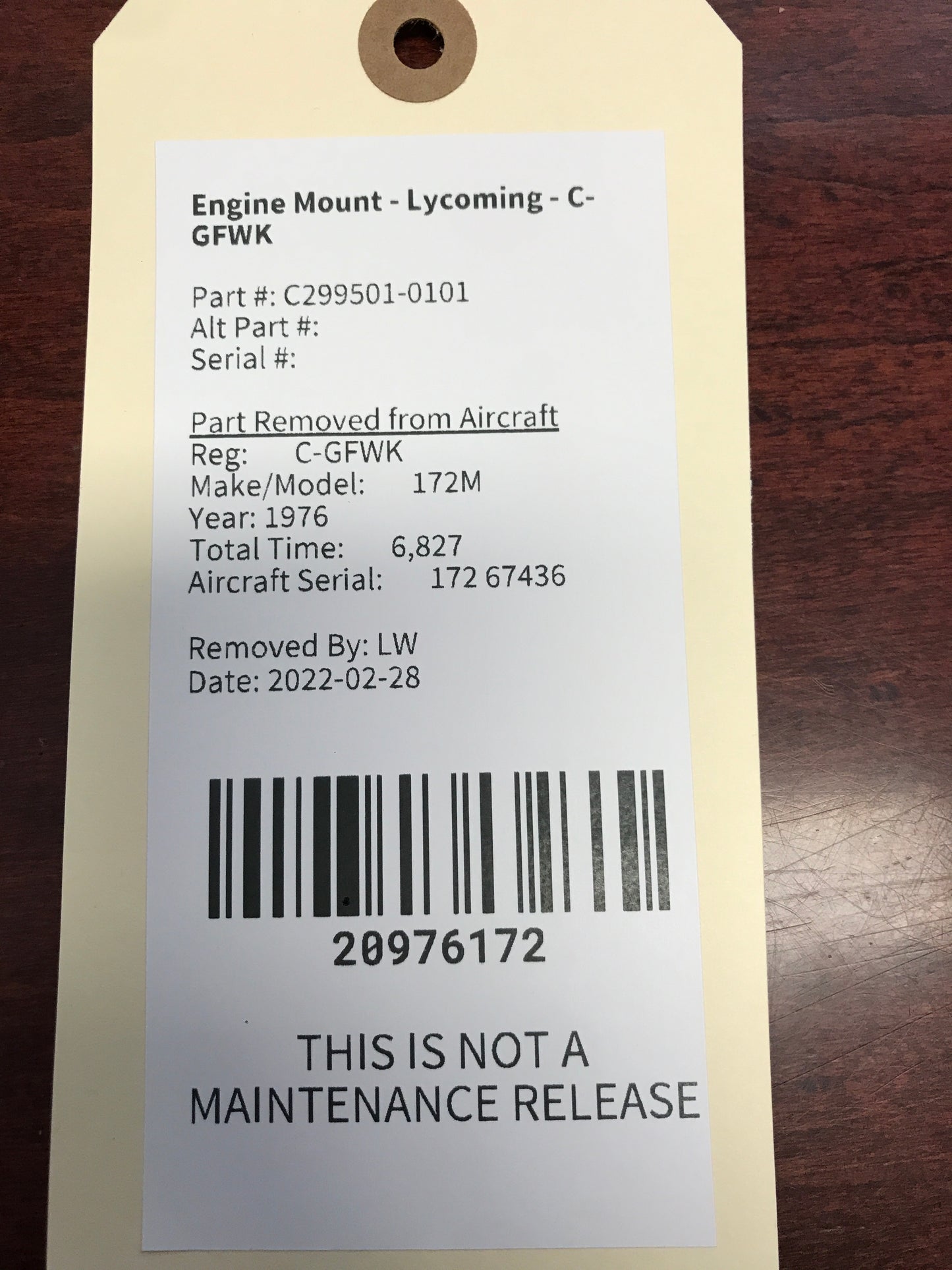 Engine Mount - Lycoming - C-GFWK