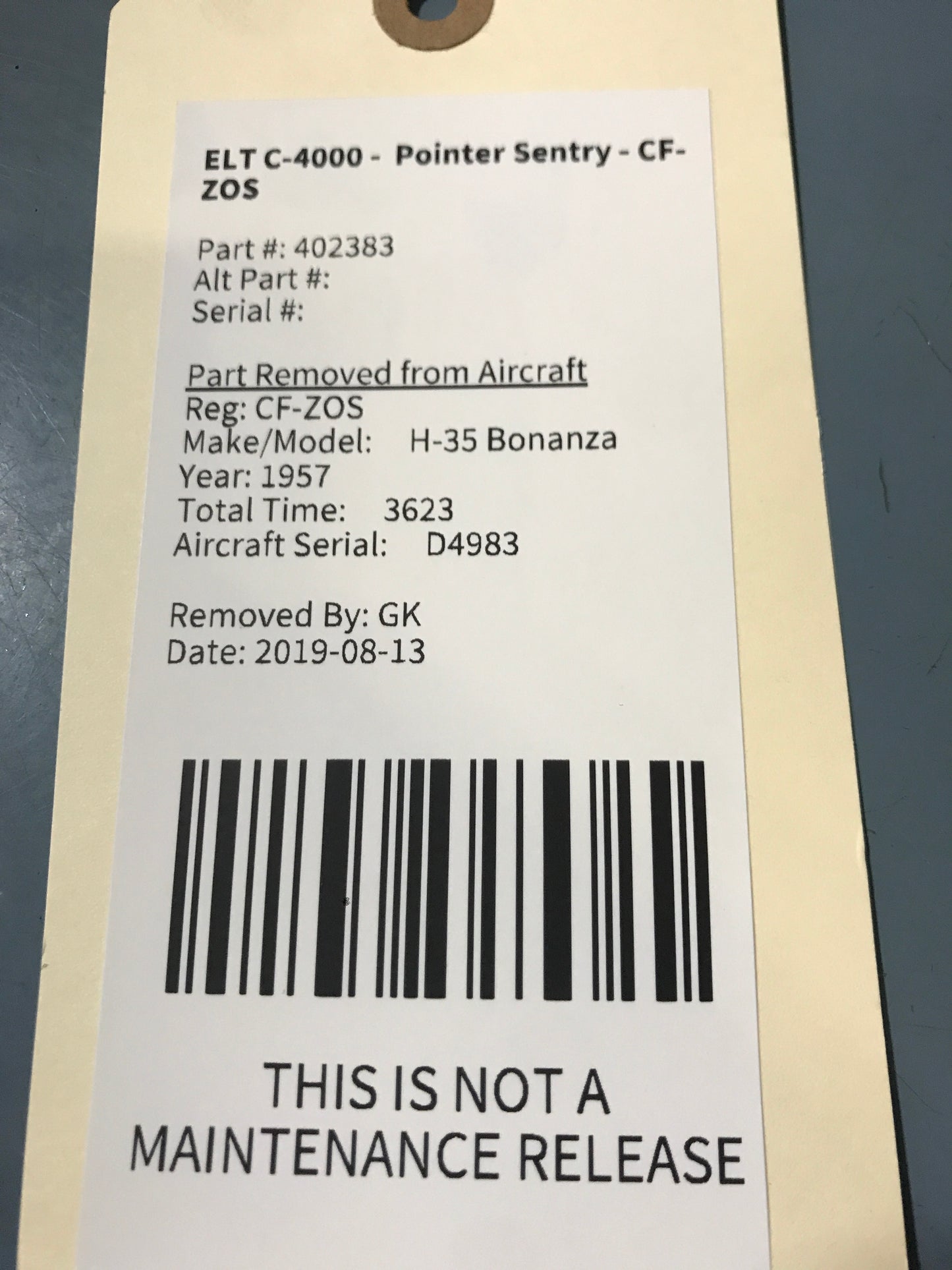 ELT C-4000 - Pointer Sentry - CF-ZOS