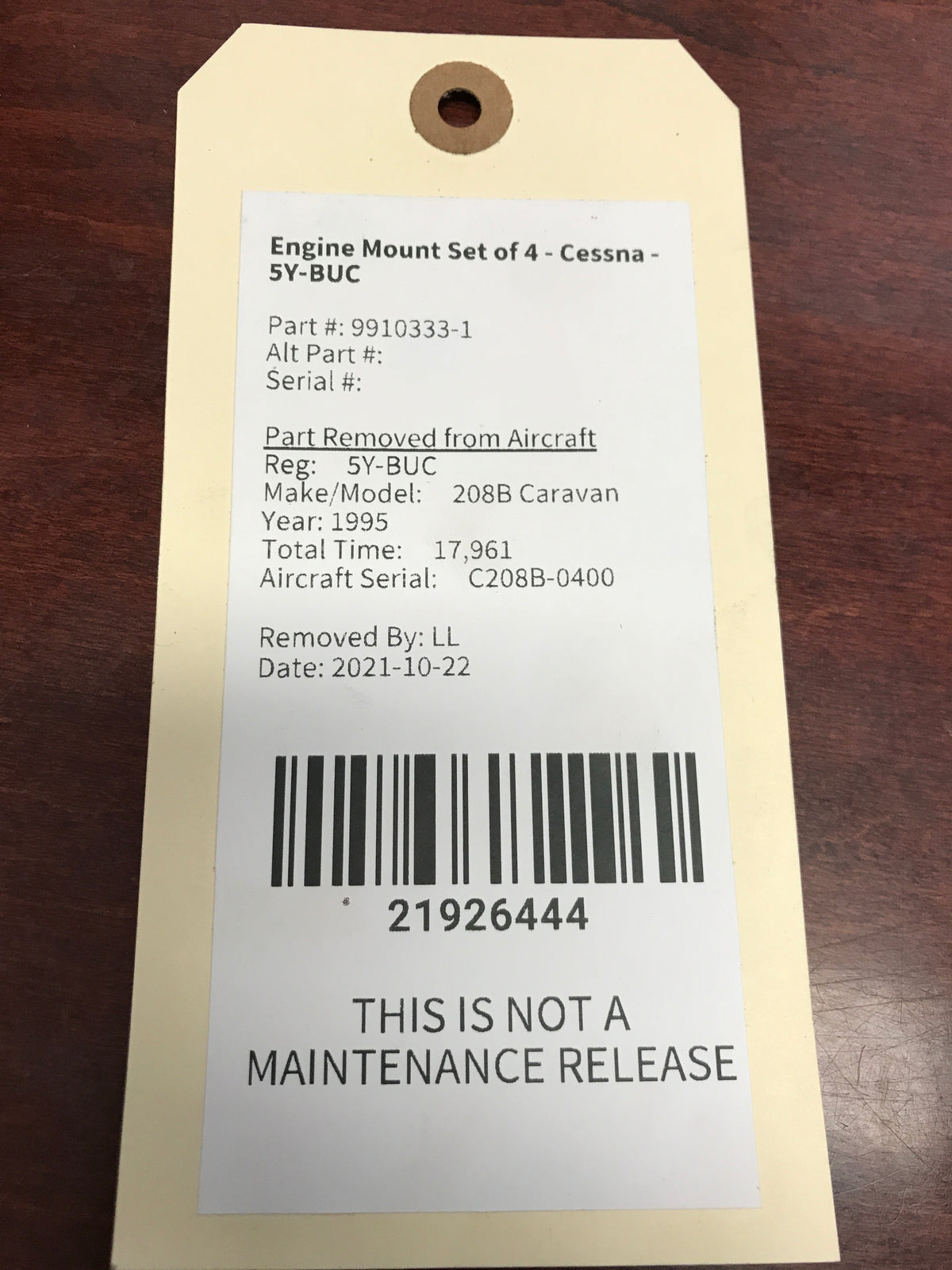 Engine Mount Set of 4 - Cessna - 5Y-BUC