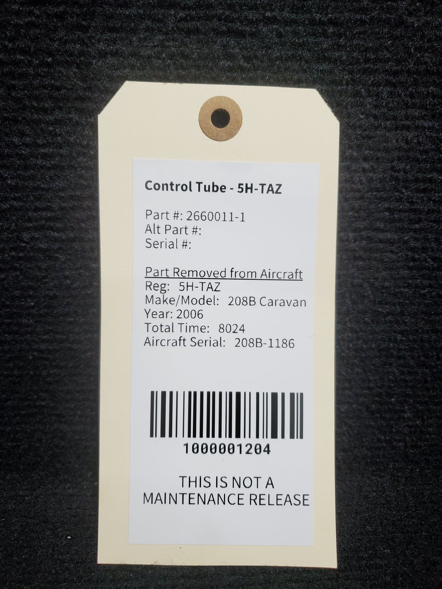 Control Tube - Cessna - 5H-TAZ