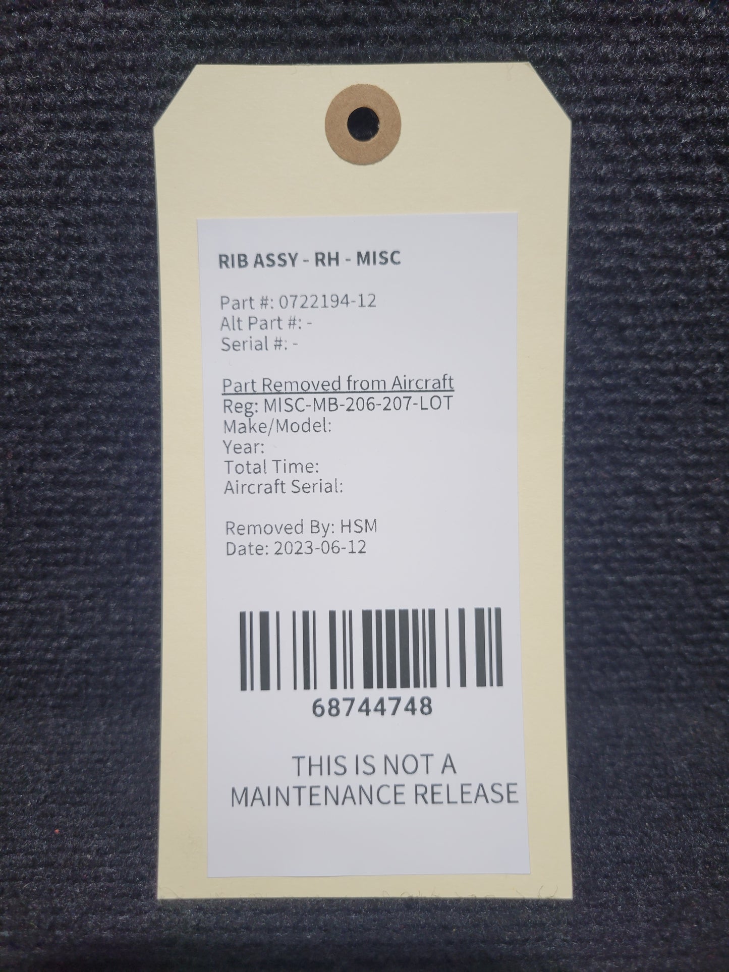 RIB ASSY - RH - MISC