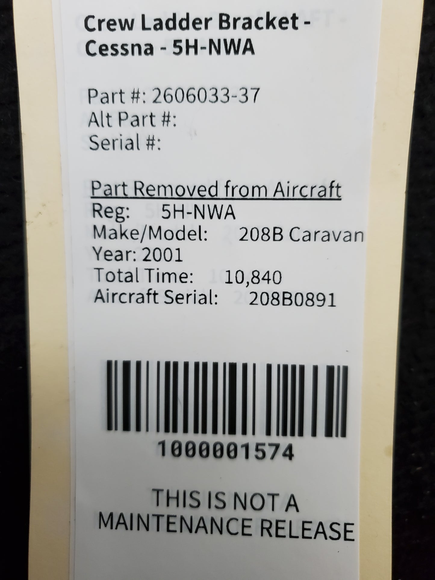 Crew Ladder Bracket - Cessna - 5H-NWA