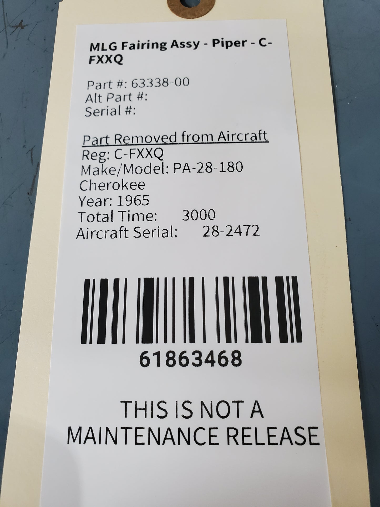 MLG Fairing Assy - Piper - C-FXXQ