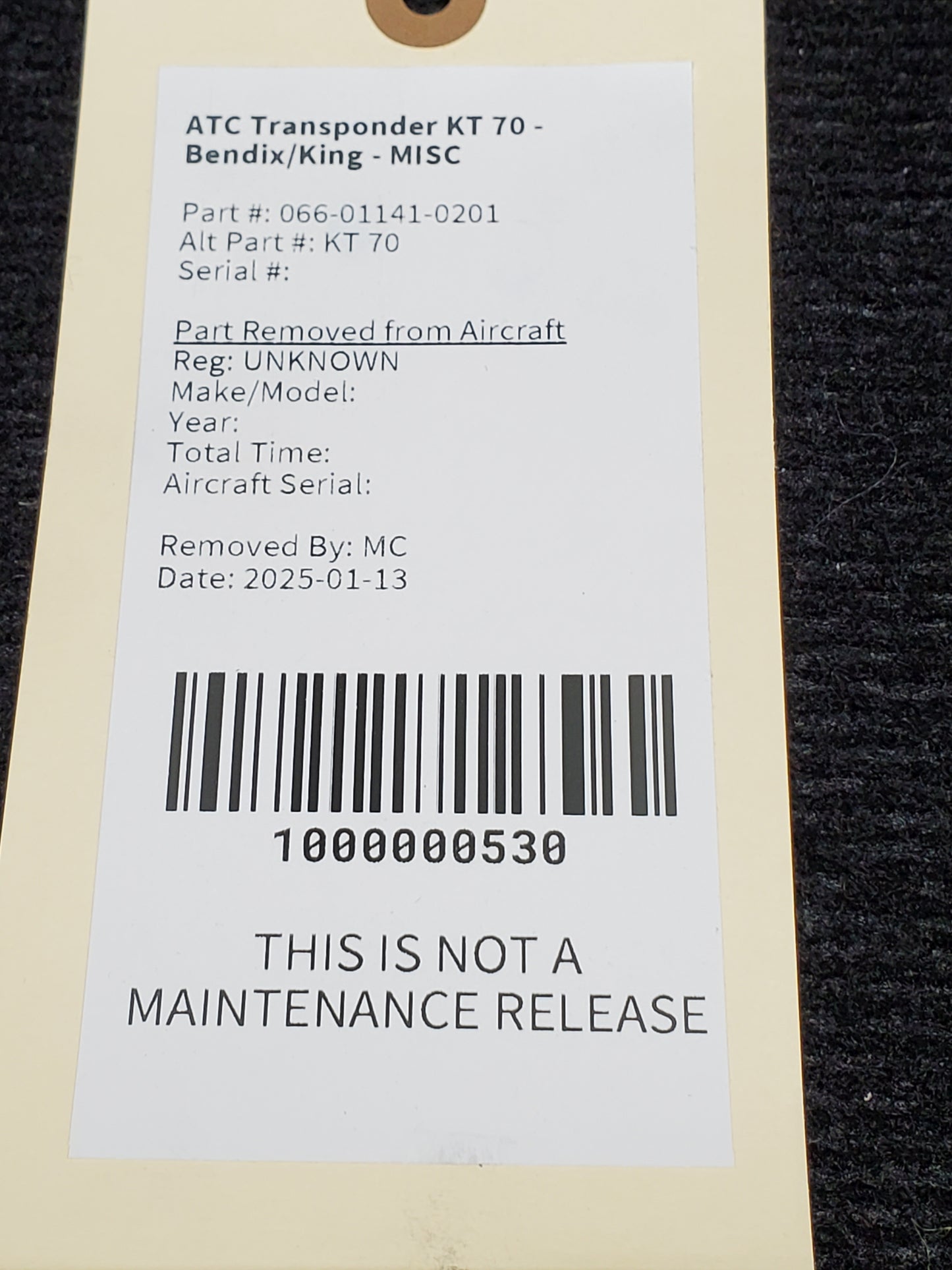 ATC Transponder KT 70 - Bendix/King - MISC