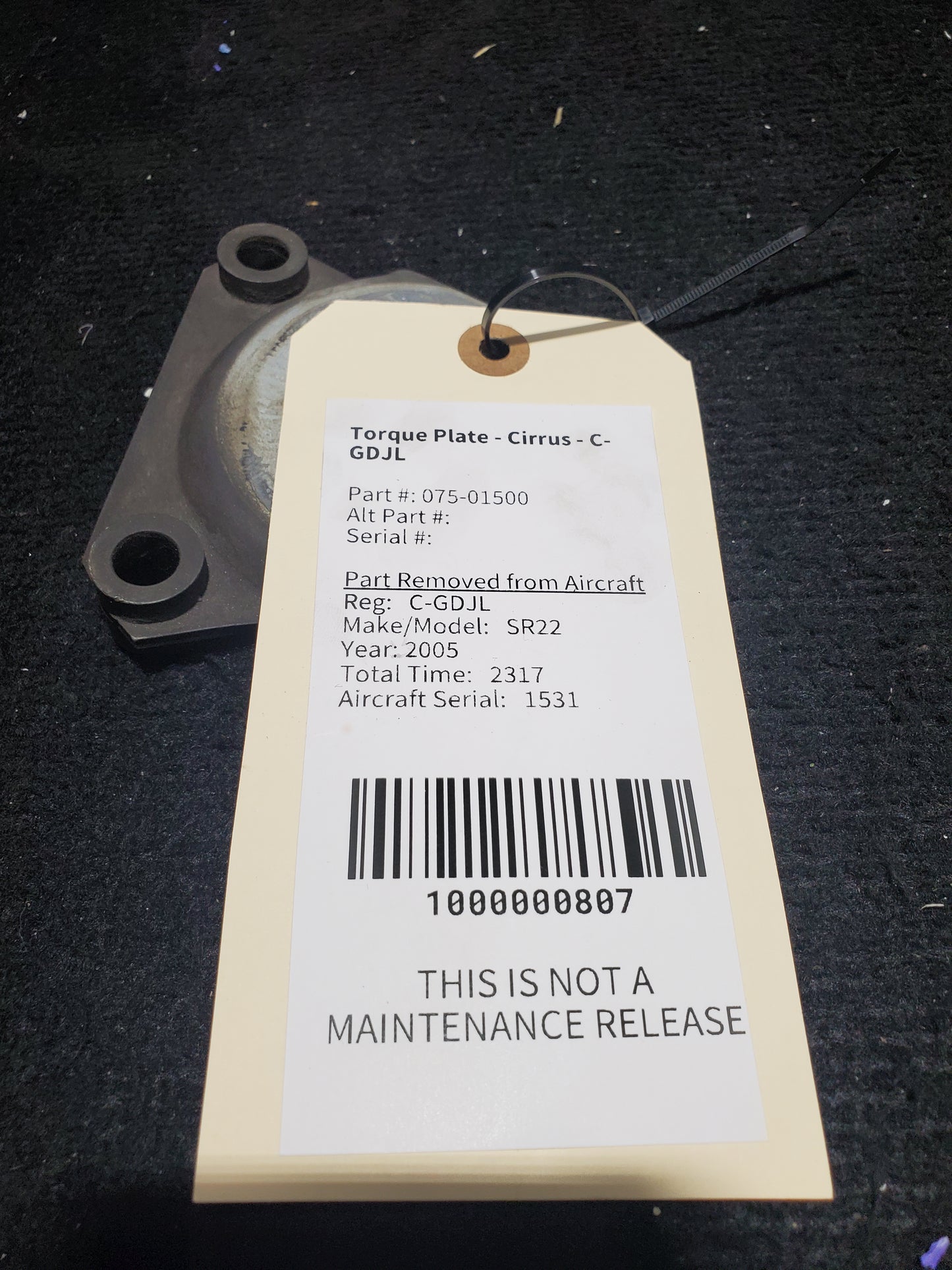 Torque Plate - Cirrus - C-GDJL