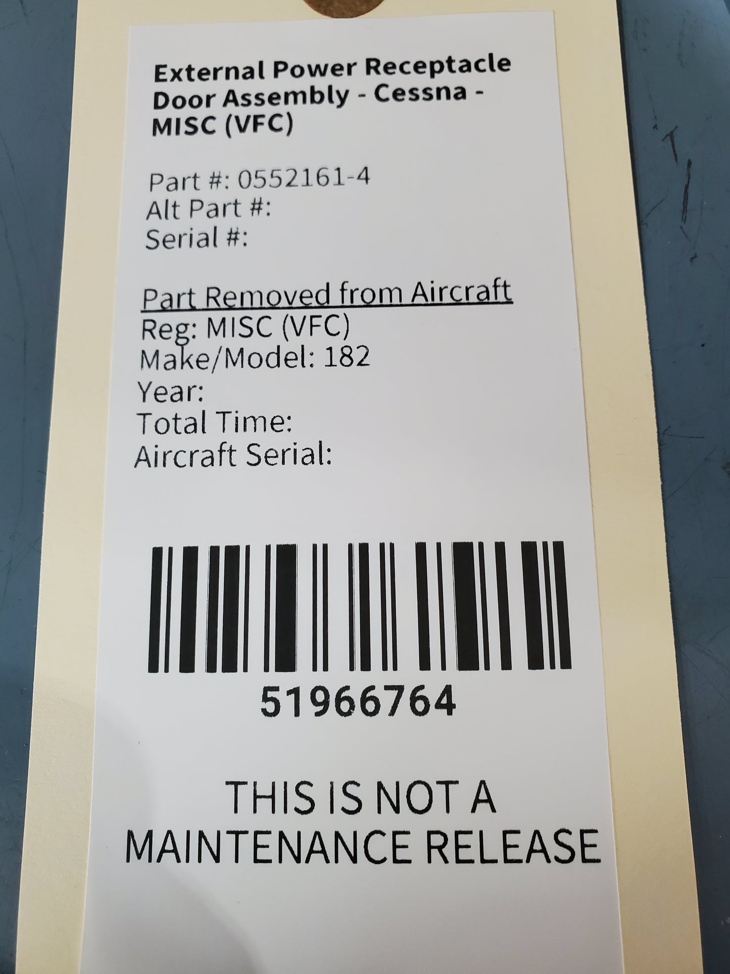 External Power Receptacle Door Assembly - Cessna - MISC (VFC)