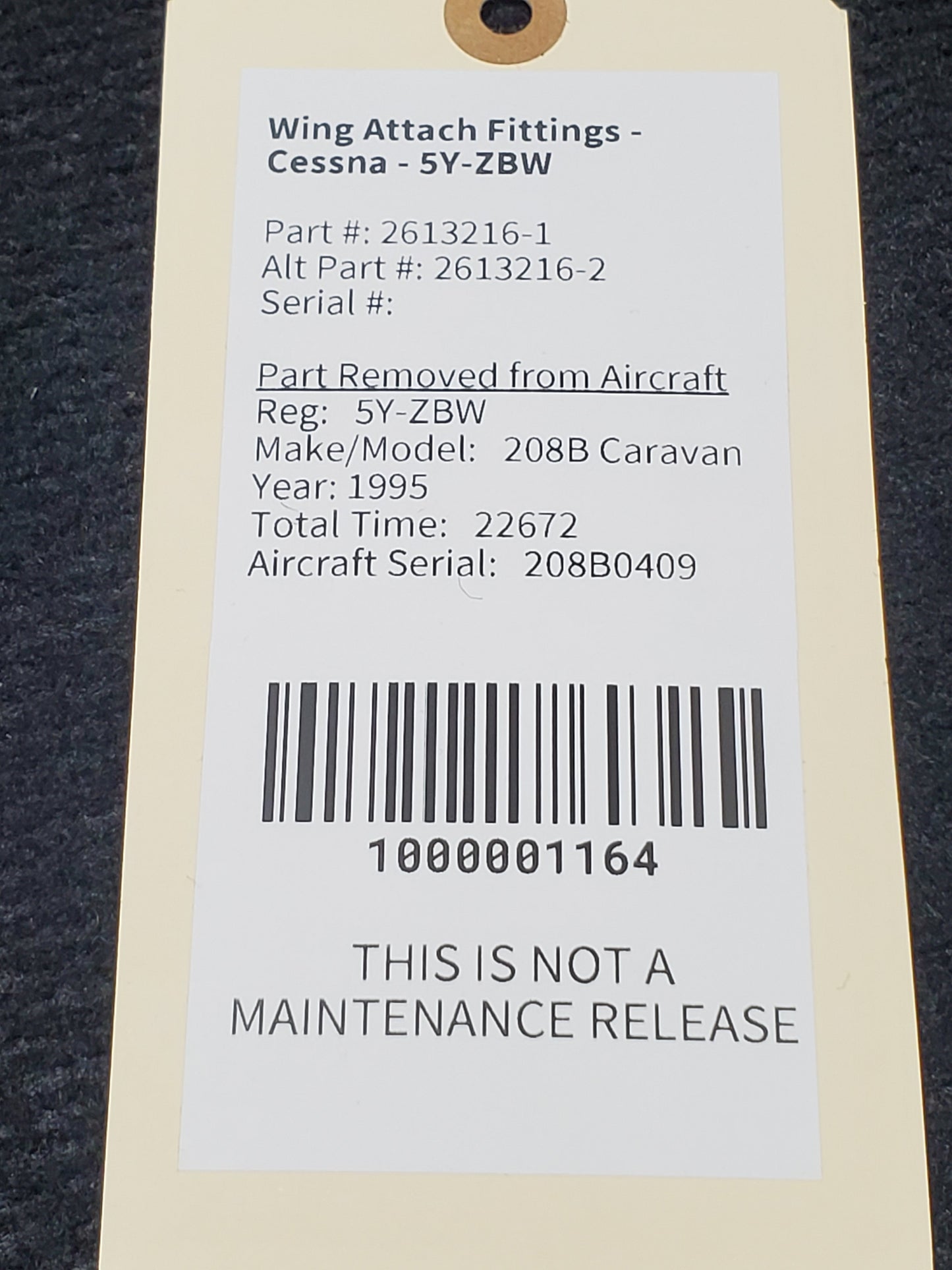 Wing Attach Fittings - Cessna - 5Y-ZBW