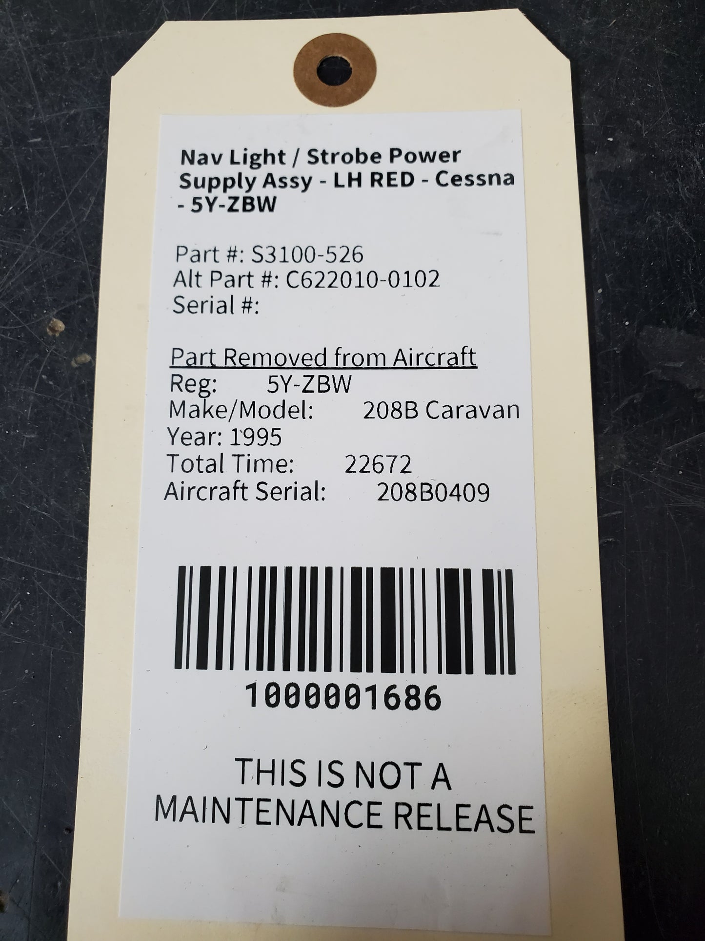 Nav Light / Strobe Power Supply Assy - LH RED - Aeroflash - 5Y-ZBW