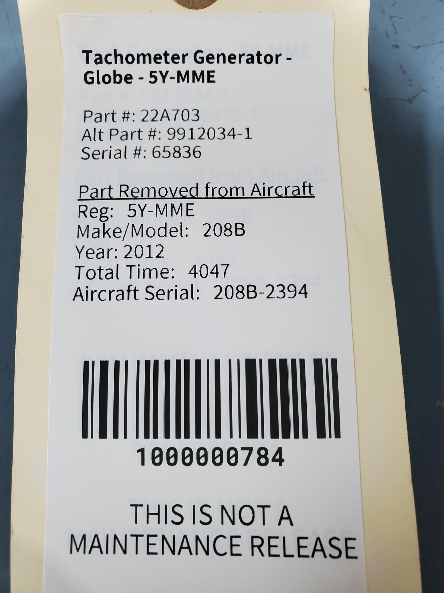 Tachometer Generator - Globe - 5Y-MME