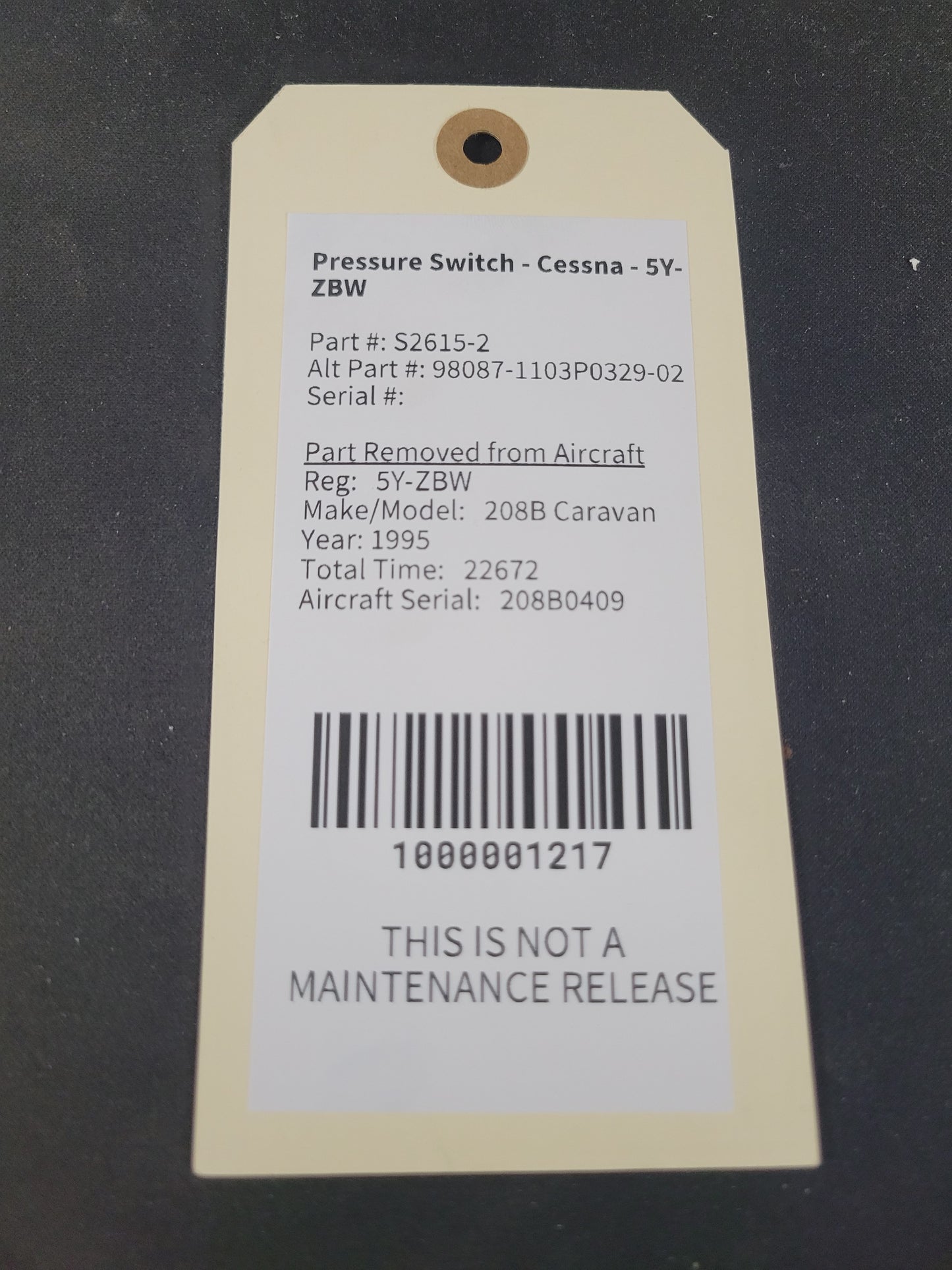 Pressure Switch - Cessna - 5Y-ZBW