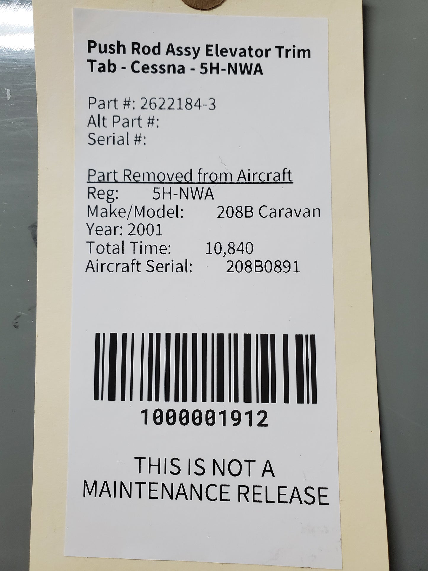 Push Rod Assy Elevator Trim Tab - Cessna - 5H-NWA
