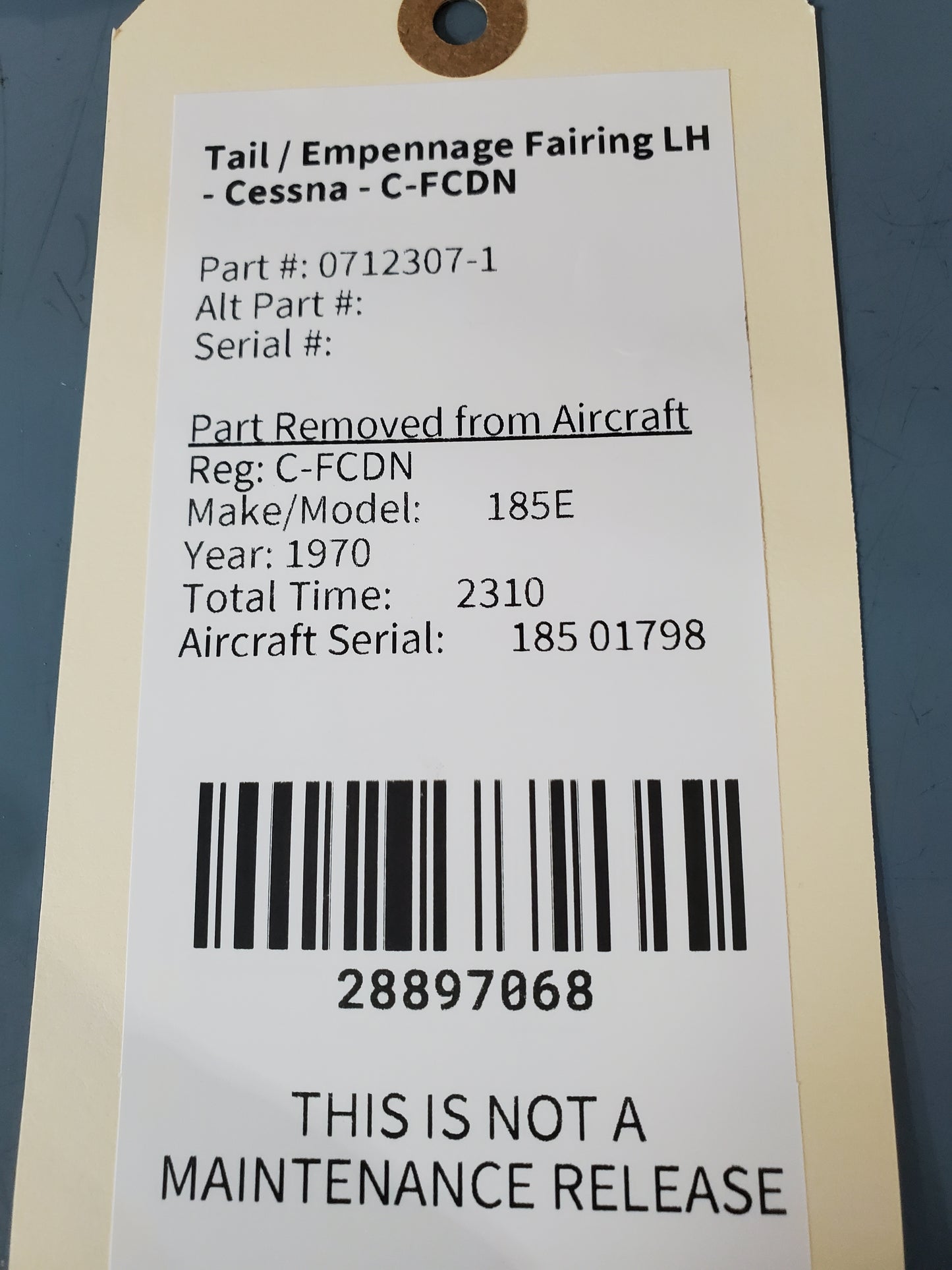 Tail / Empennage Fairing LH - Cessna - C-FCDN