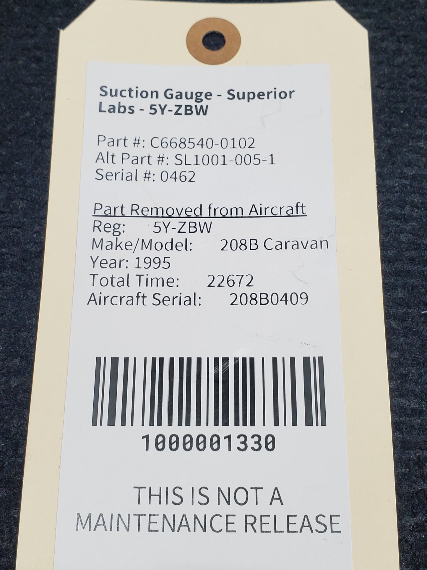 Suction Gauge - Superior Labs - 5Y-ZBW