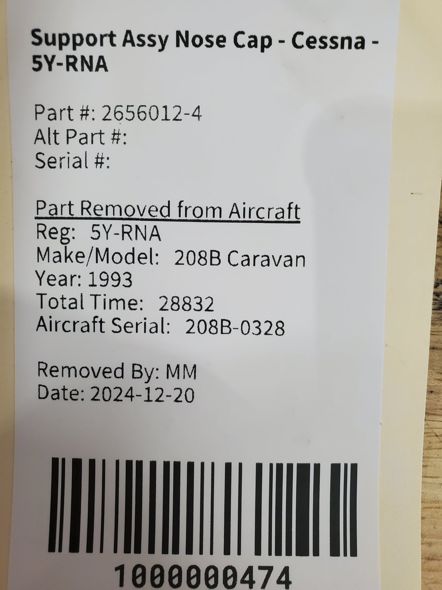 Nose Cap Support Bracket Assy (Oil Cooler) - Cessna - 5Y-RNA