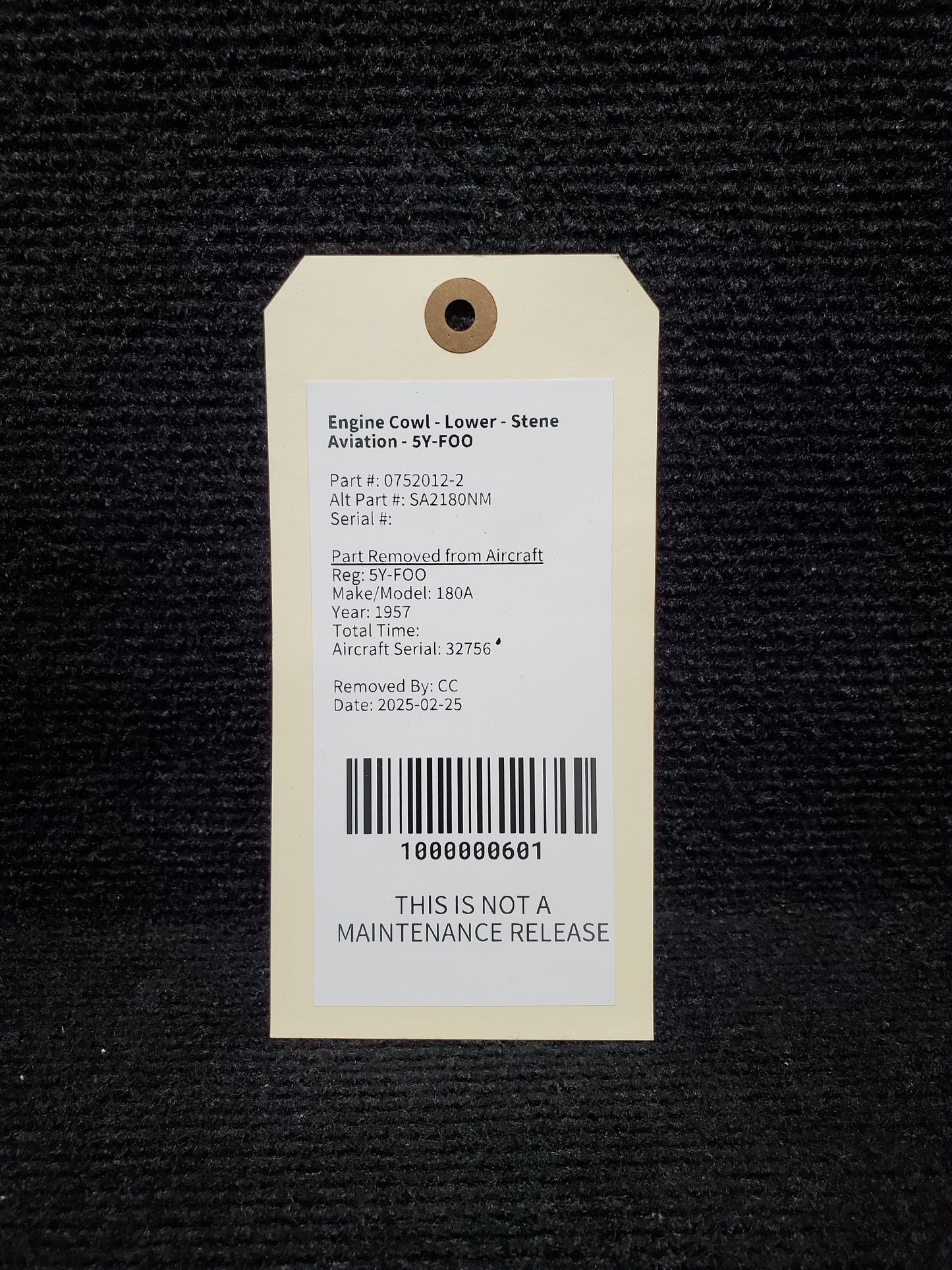 Engine Cowl - Lower - Stene Aviation - 5Y-FOO