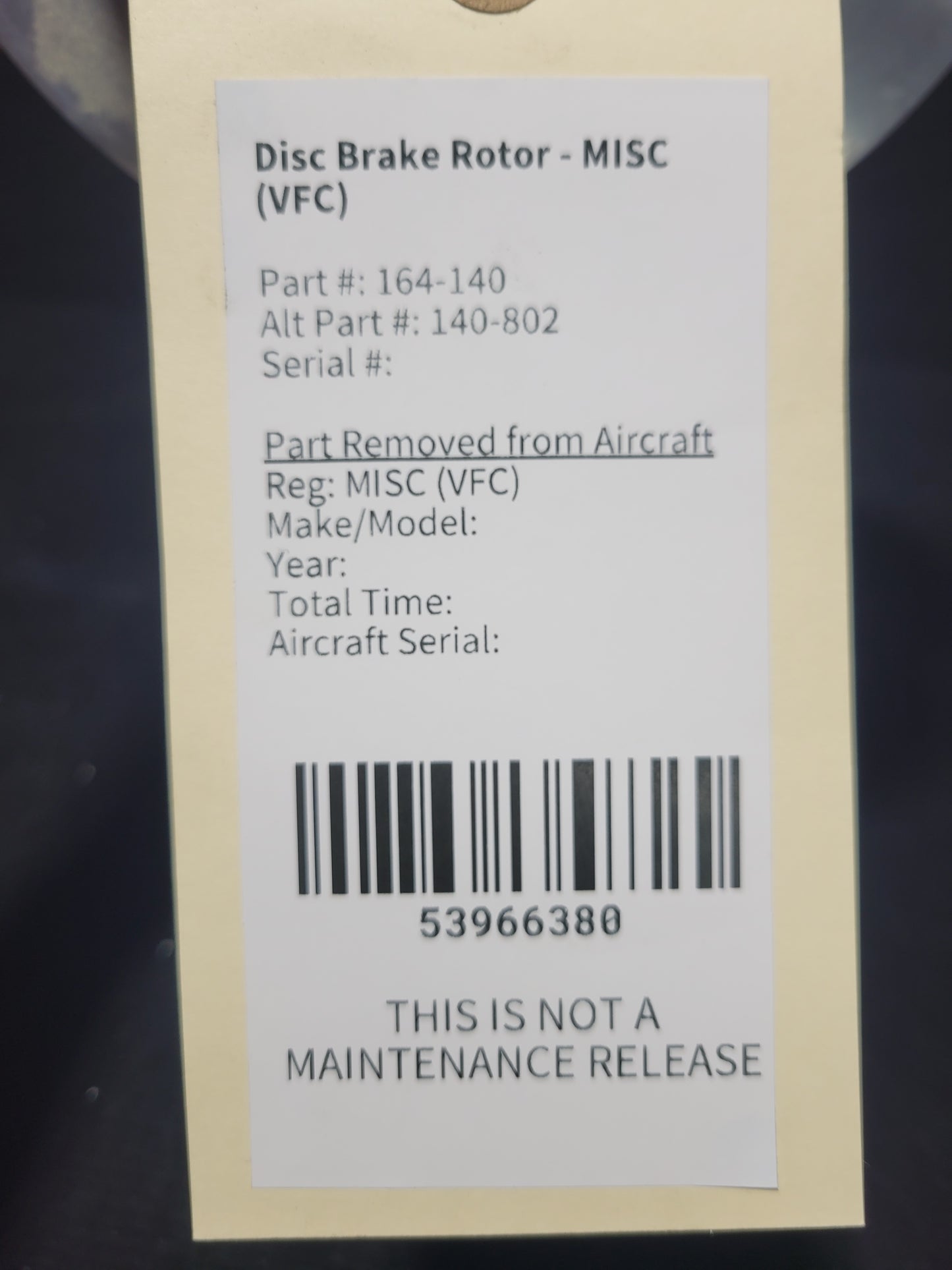 Disc Brake Rotor - MISC (VFC)