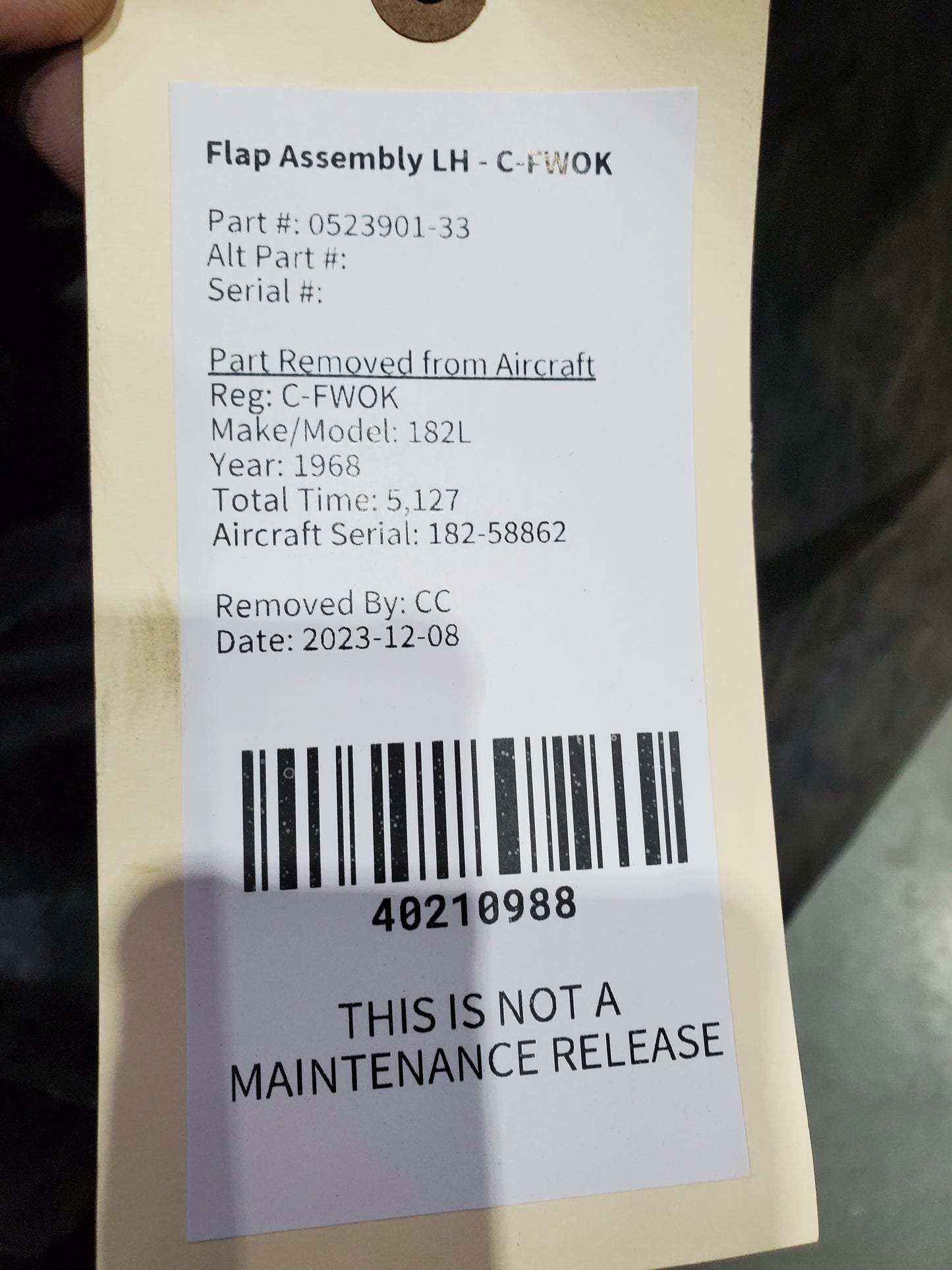 Flap Assembly LH - C-FWOK