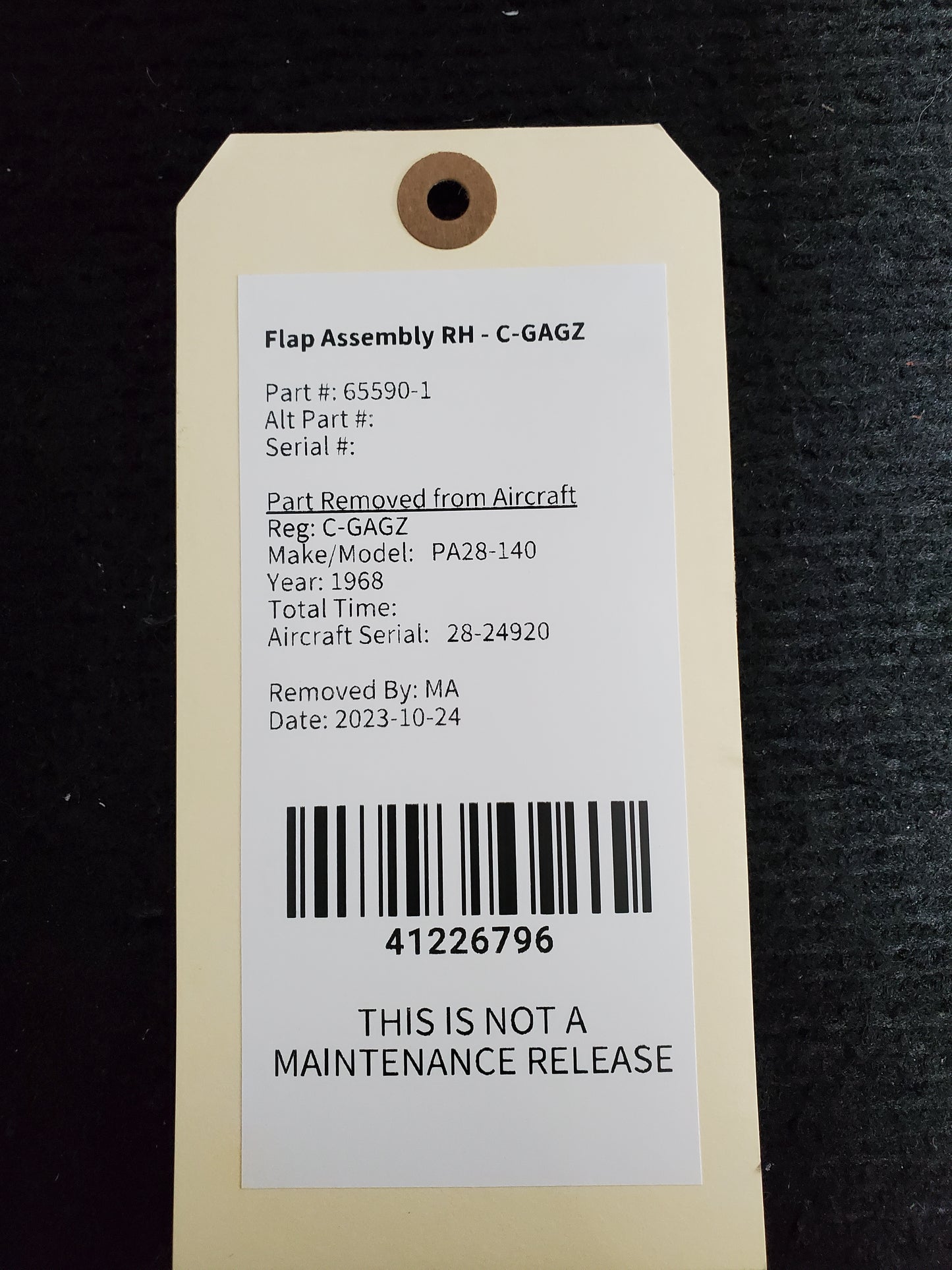 Flap Assembly RH - Piper - C-GAGZ