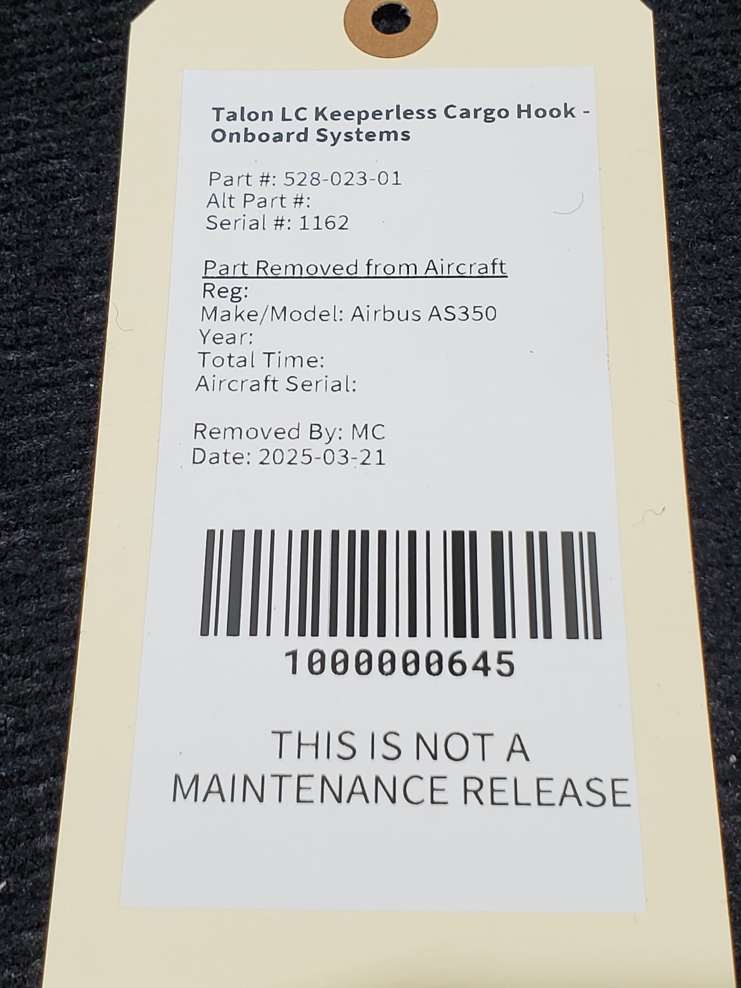 Talon LC Keeperless Cargo Hook - Onboard Systems