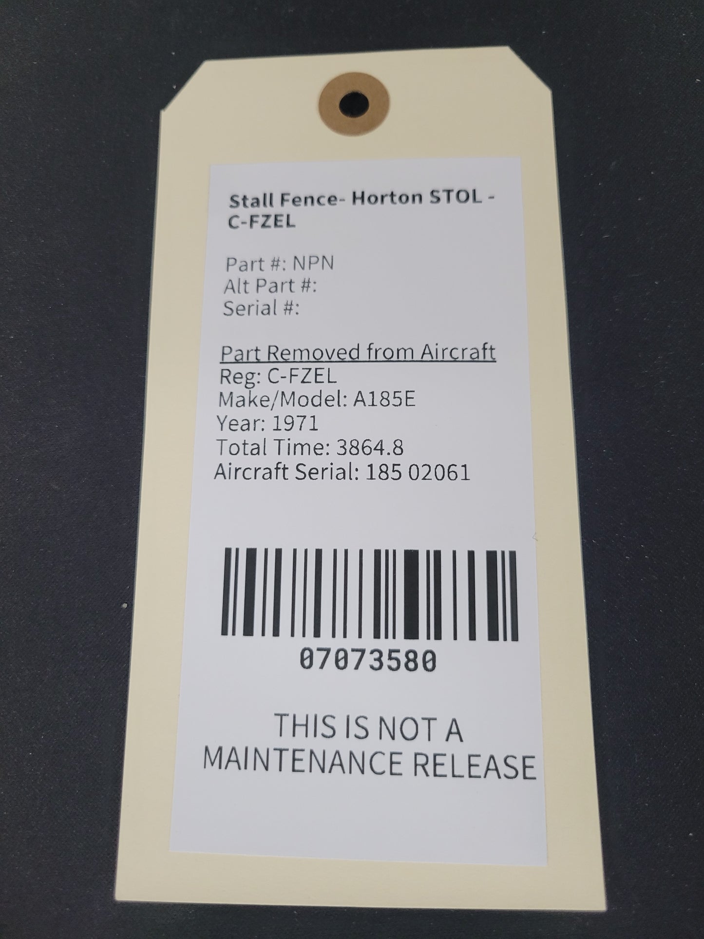 Stall Fence- Horton STOL - C-FZEL