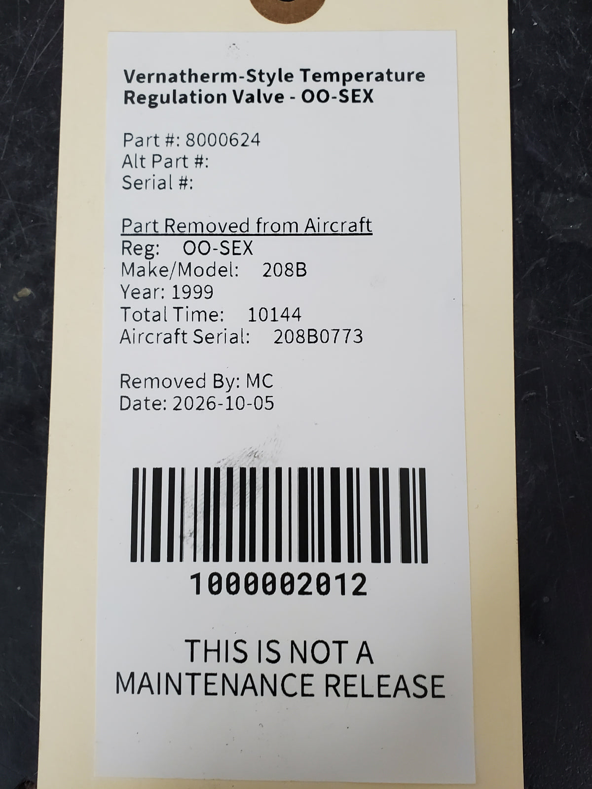 Vernatherm-Style Temperature Regulation Valve - OO-SEX