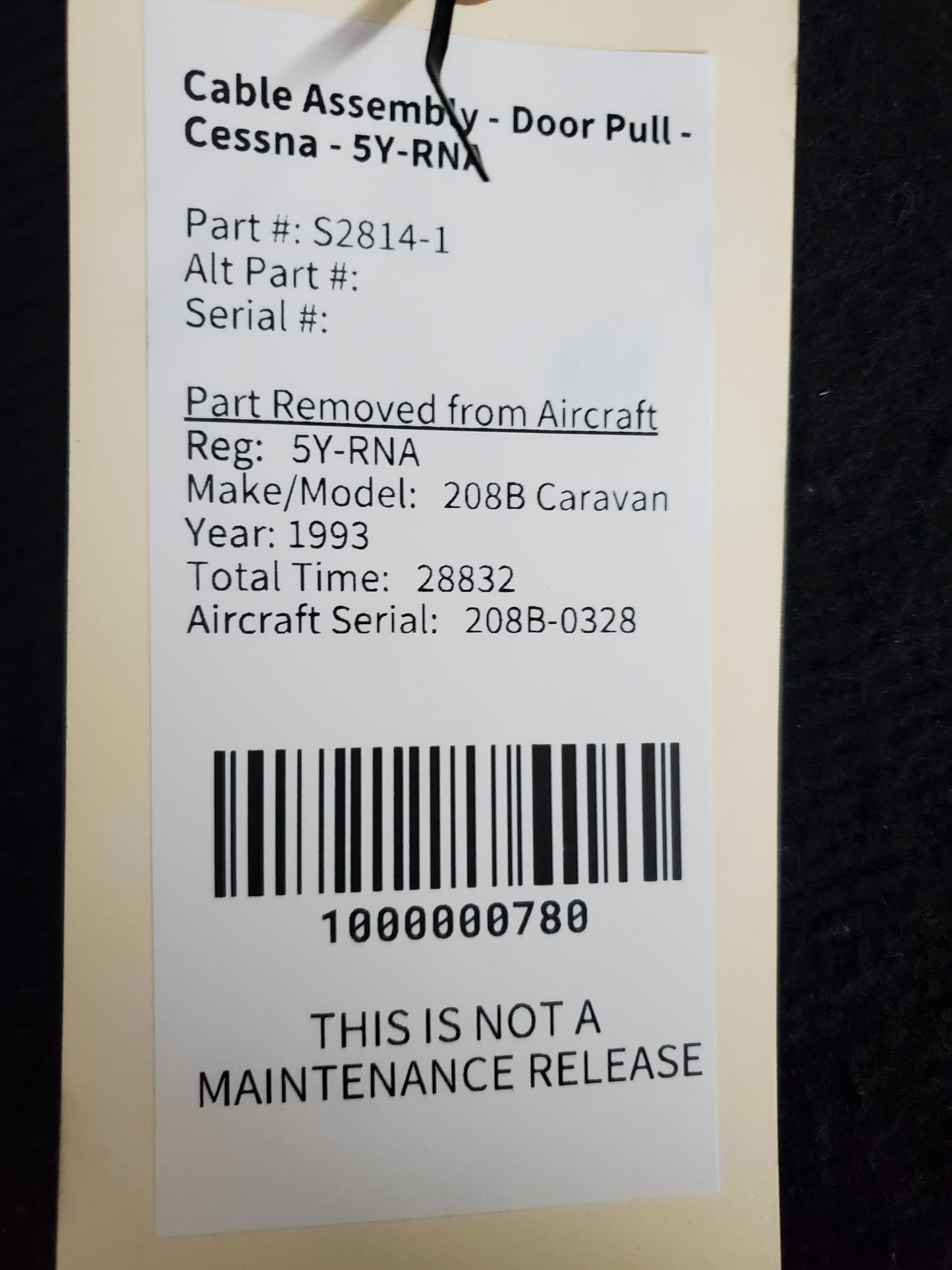Cable Assembly - Door Pull - Cessna - 5Y-RNA