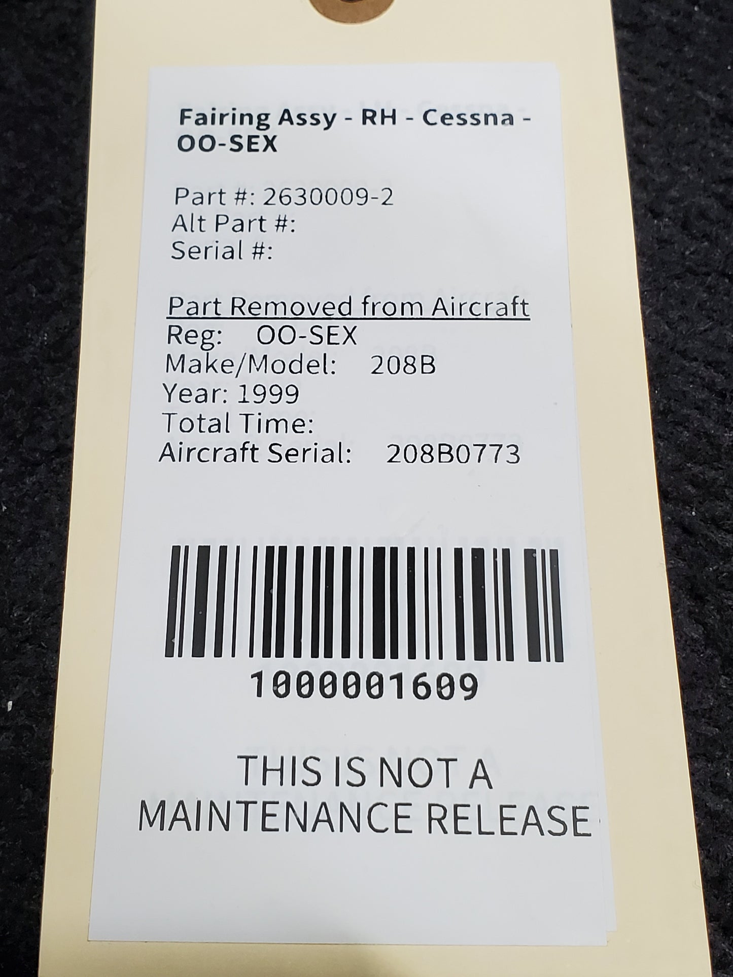 Stabilizer Fairing Assy - LWR RH - Cessna - OO-SEX