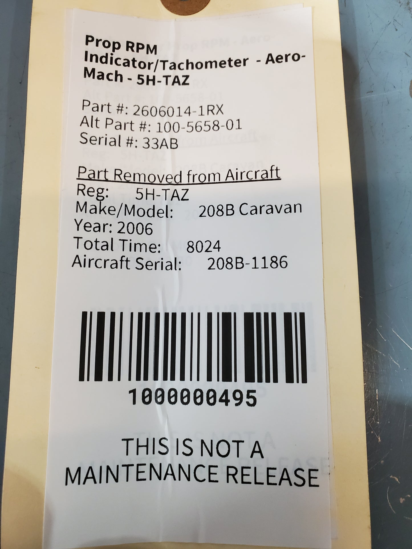Prop RPM Indicator/Tachometer - Aero-Mach - 5H-TAZ