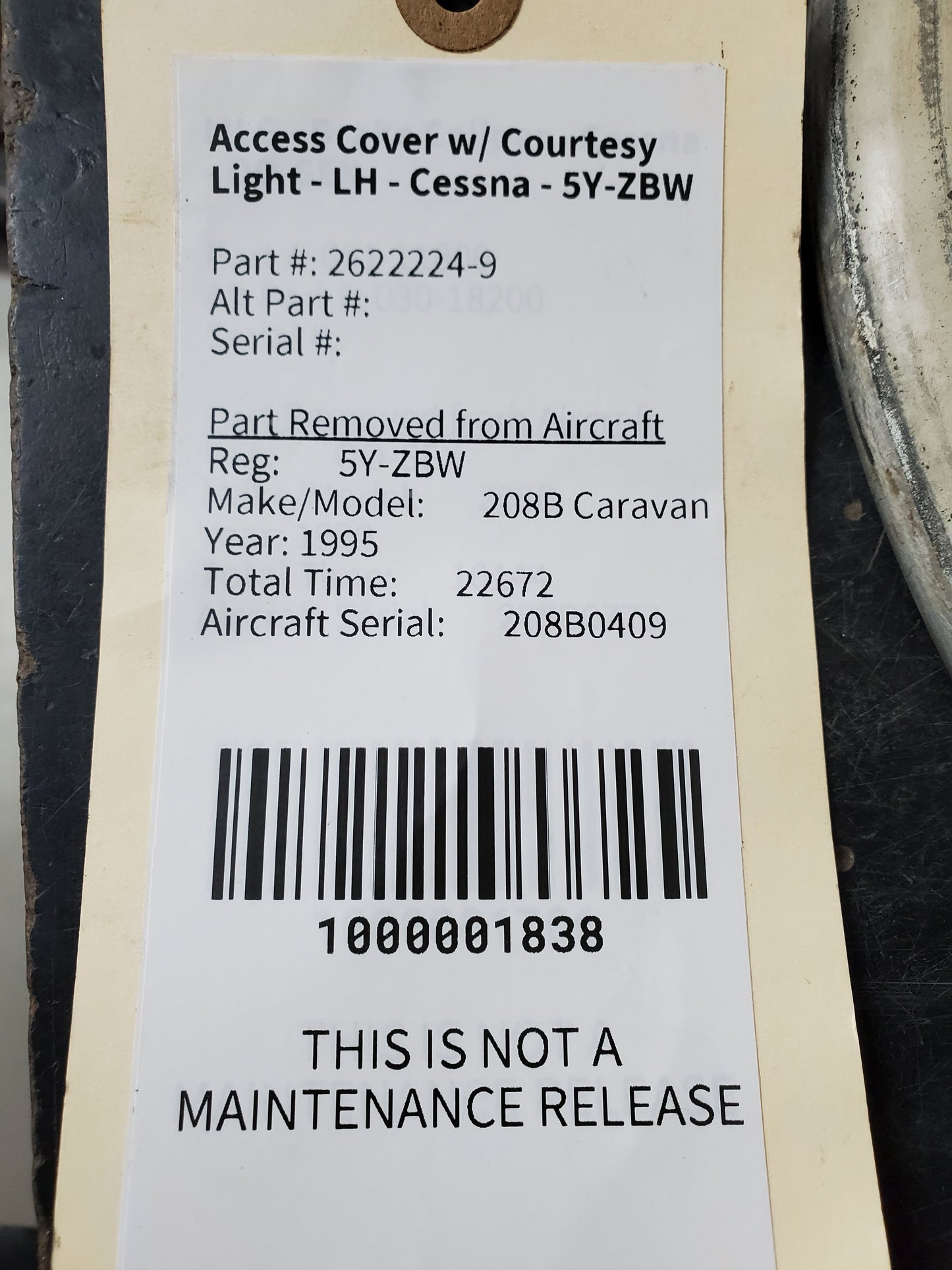 Access Cover w/ Courtesy Light - LH - Cessna - 5Y-ZBW