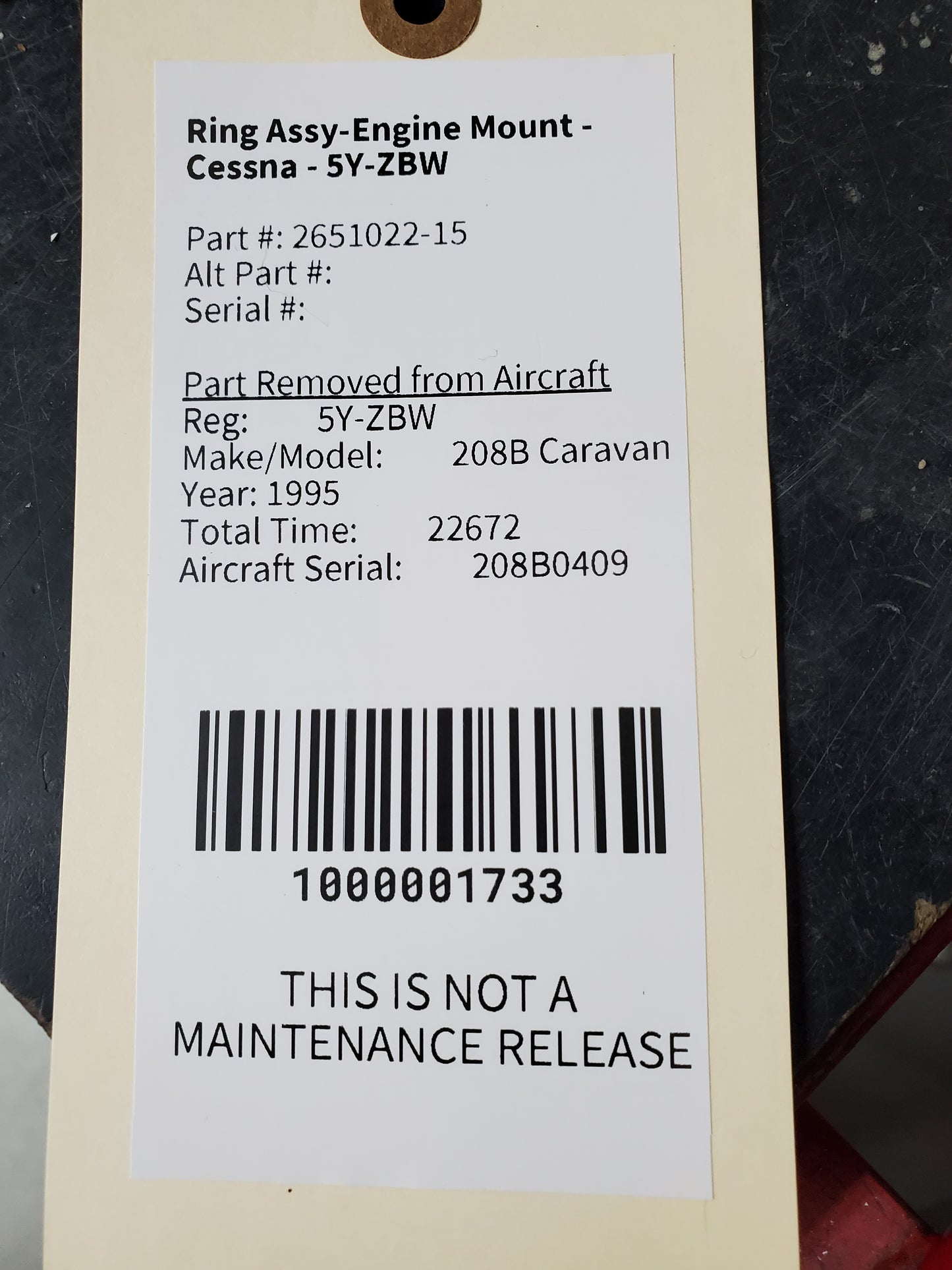 Ring Assy-Engine Mount - Cessna - 5Y-ZBW