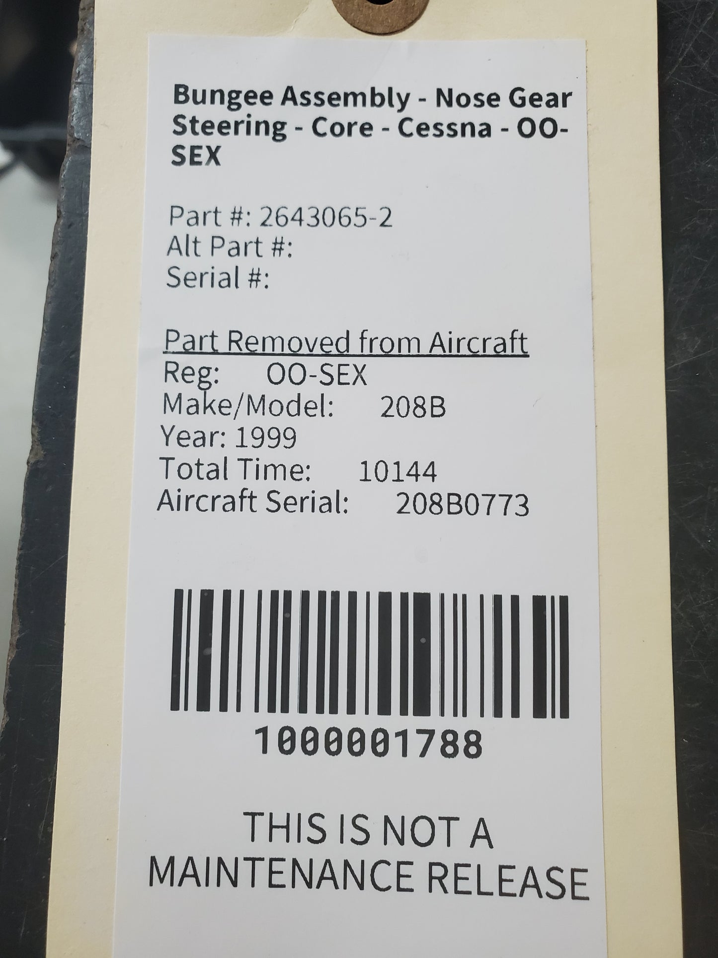 Bungee Assembly - Nose Gear Steering - Core - Cessna - OO-SEX